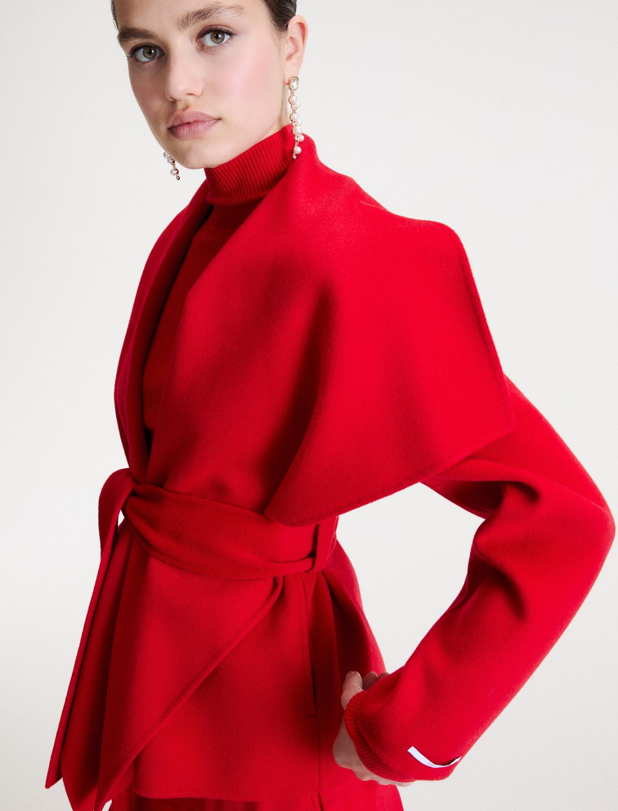 Weiche Jacke aus Doppelgewebe - ROT - Marella - 5