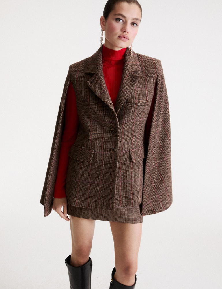 Veste cape en mélange de laine légère - Marella