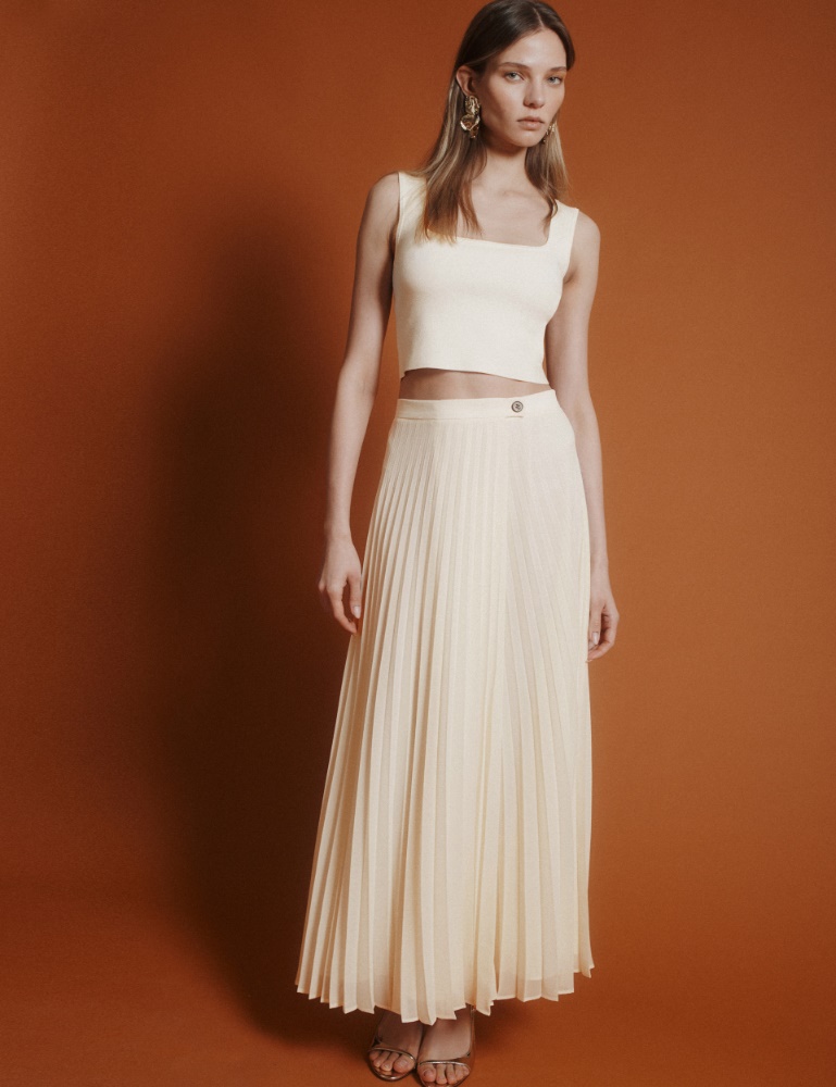 Pleated georgette skirt - Marella