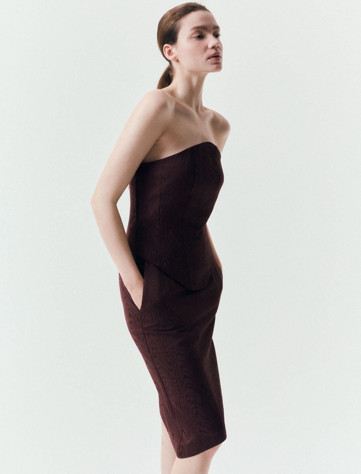 Asymmetric skirt - CHOCOLATE - Marella - 4