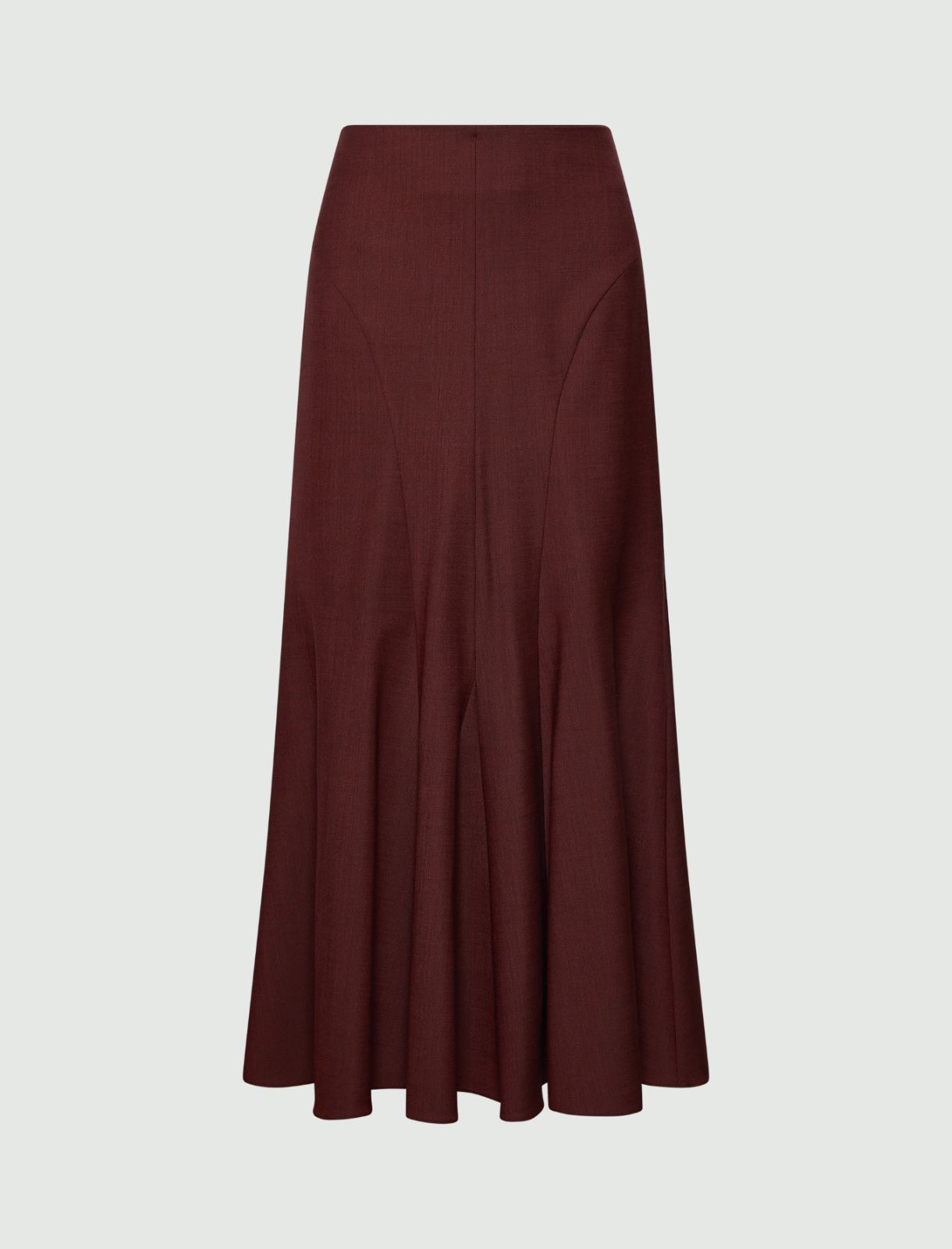Gonna a sirena  in lana stretch - MARRONE - Marella