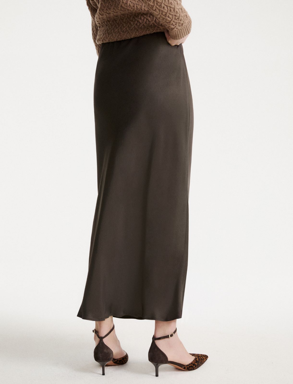 Twill pencil skirt - DARK GREY - Marella - 3