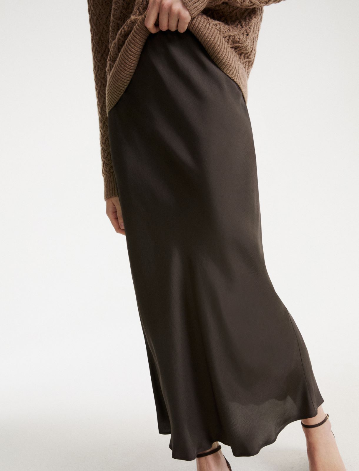 Twill pencil skirt - DARK GREY - Marella - 5