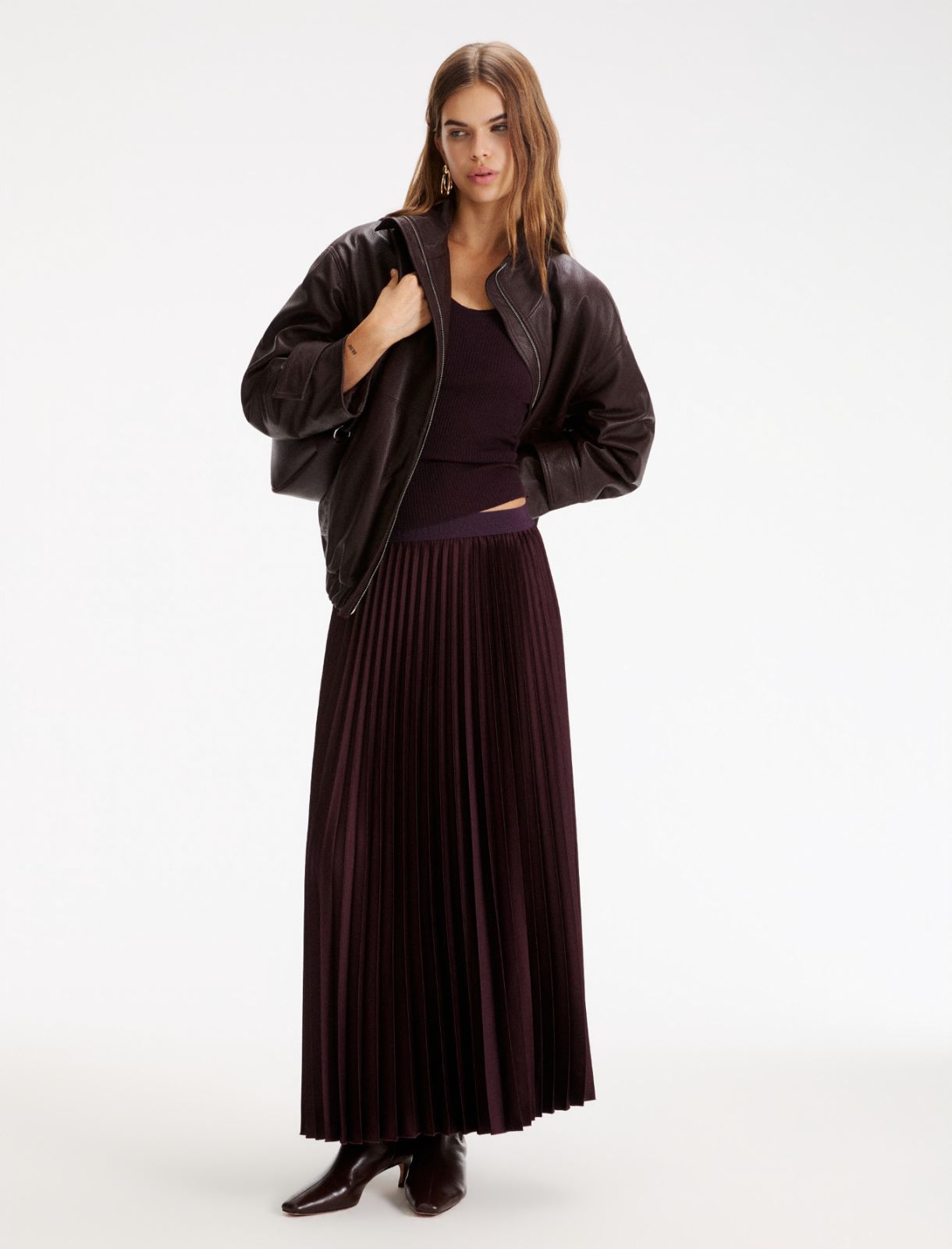 Jupe plissée en satin - MURE - Marella - 2