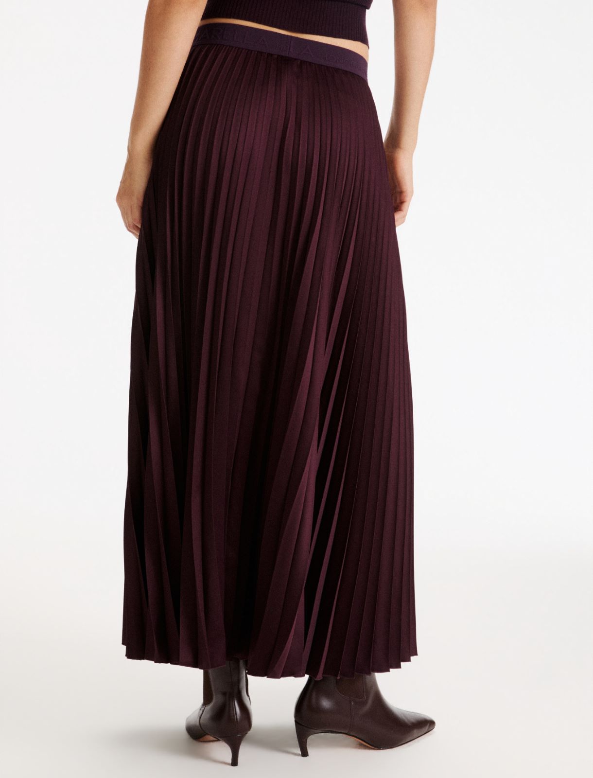 Jupe plissée en satin - MURE - Marella - 3