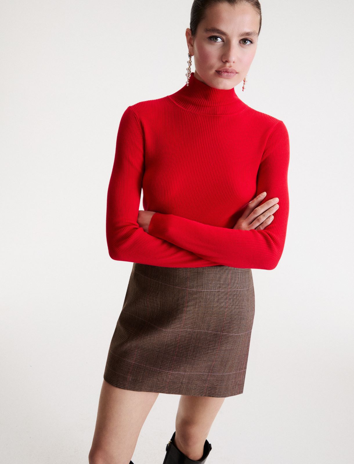 Darted mini skirt - BROWN - Marella - 4