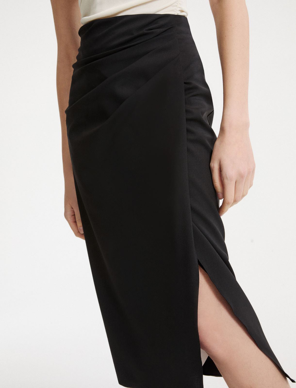 Stretch-wool pencil skirt - BLACK - Marella - 5