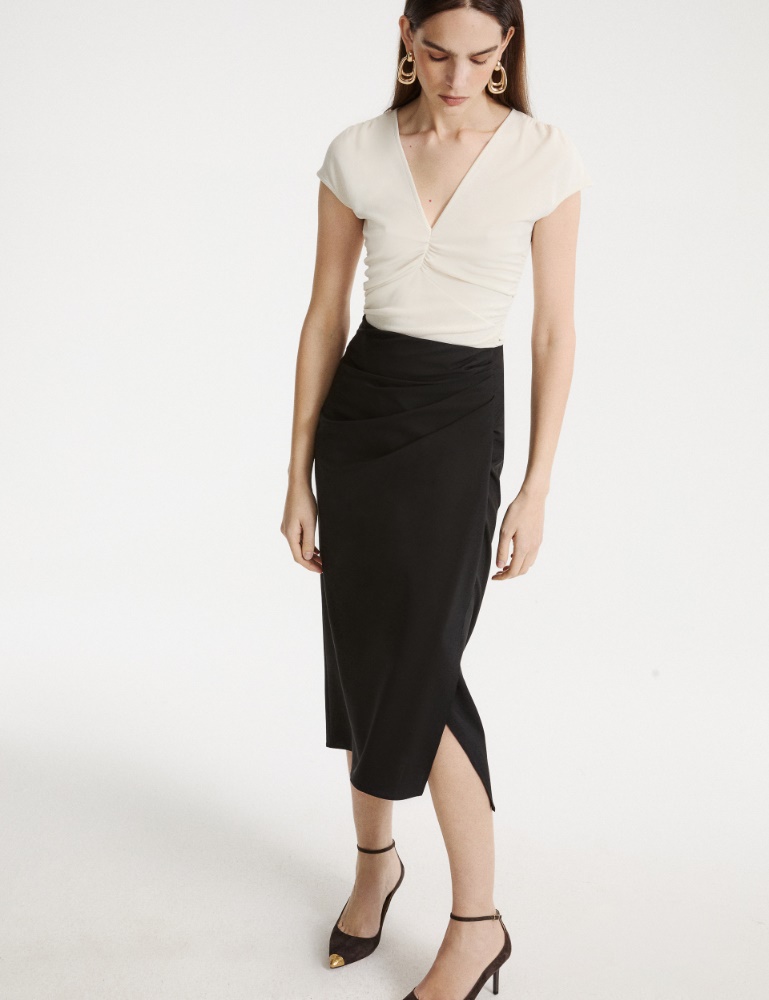 Stretch-wool pencil skirt - Marella