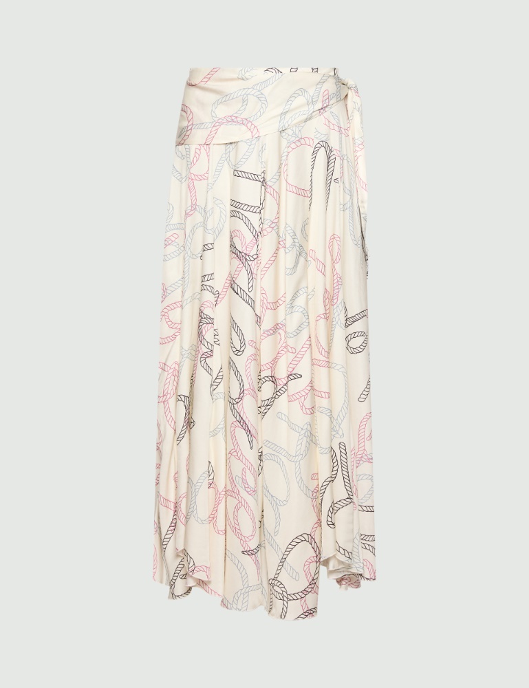 Flared printed twill skirt - Marella