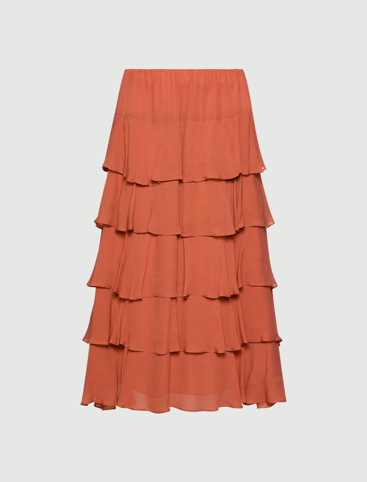 Georgette flounce skirt - TERRA COTTA - Marella