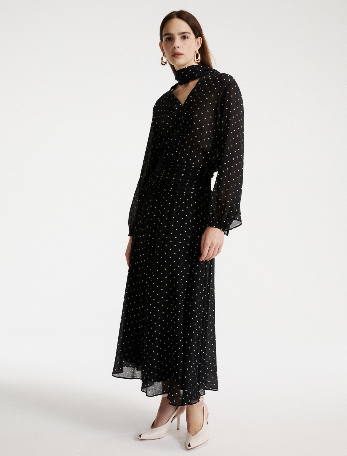 Printed crepon skirt - BLACK - Marella - 4