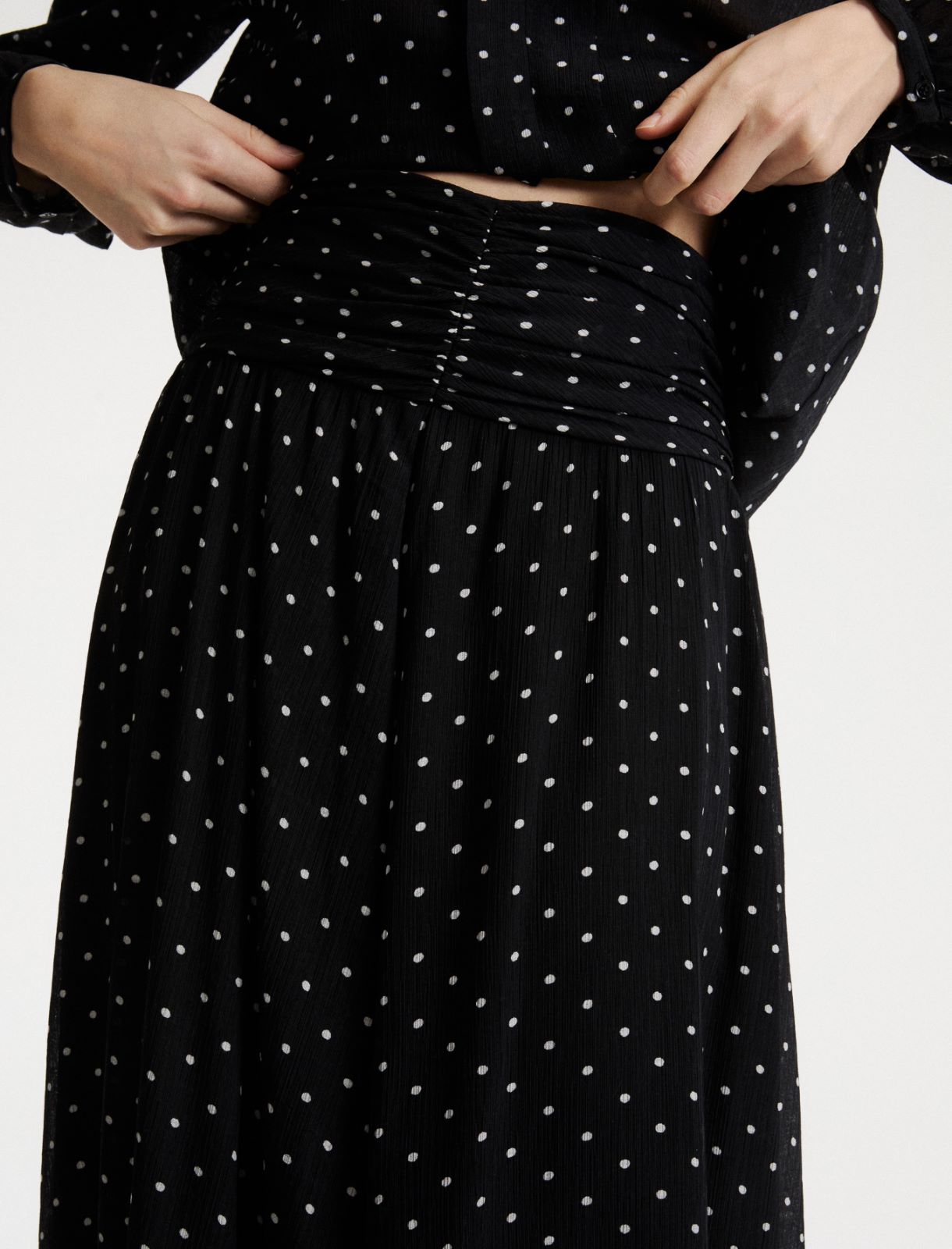 Printed crepon skirt - BLACK - Marella - 5