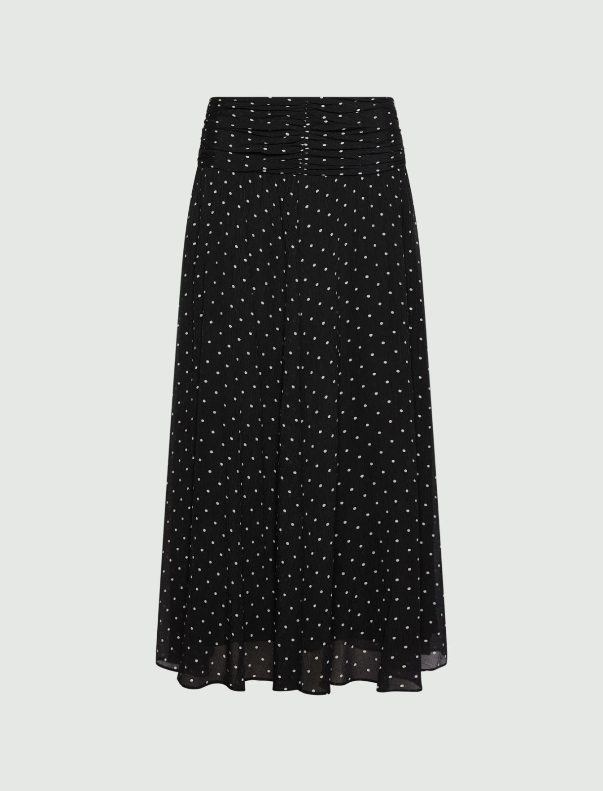 Printed crepon skirt - BLACK - Marella