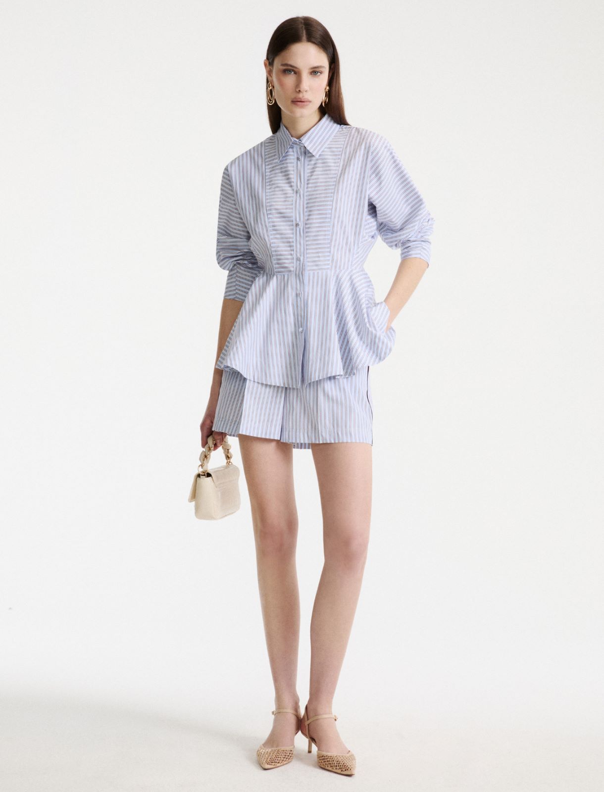 Poplin shirt with yoke - LIGHT BLUE - Marella - 2