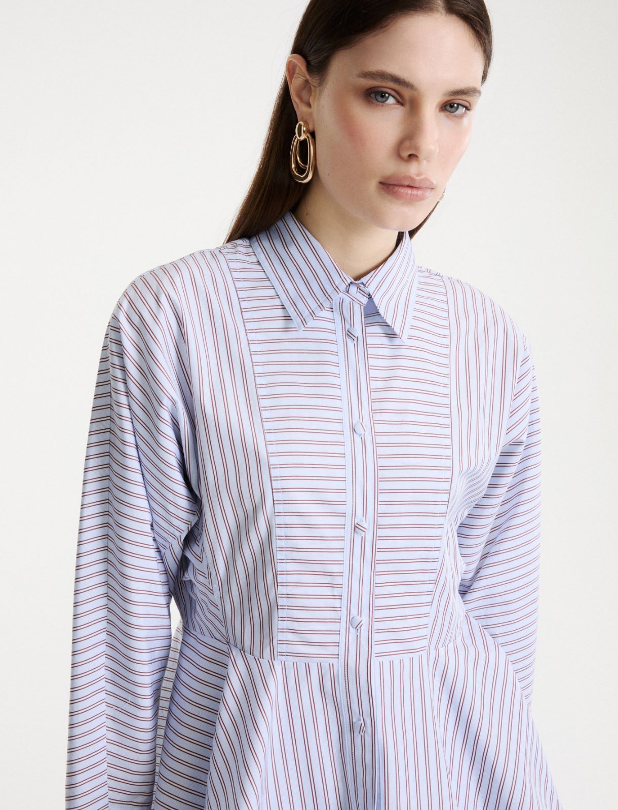 Poplin shirt with yoke - LIGHT BLUE - Marella - 5