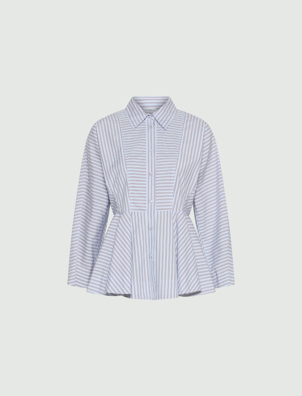 Poplin shirt with yoke - LIGHT BLUE - Marella