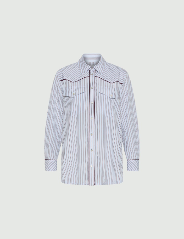 Poplin shirt with patch pockets - Marella