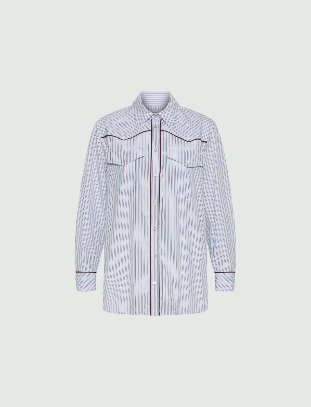Poplin shirt with patch pockets - LIGHT BLUE - Marella