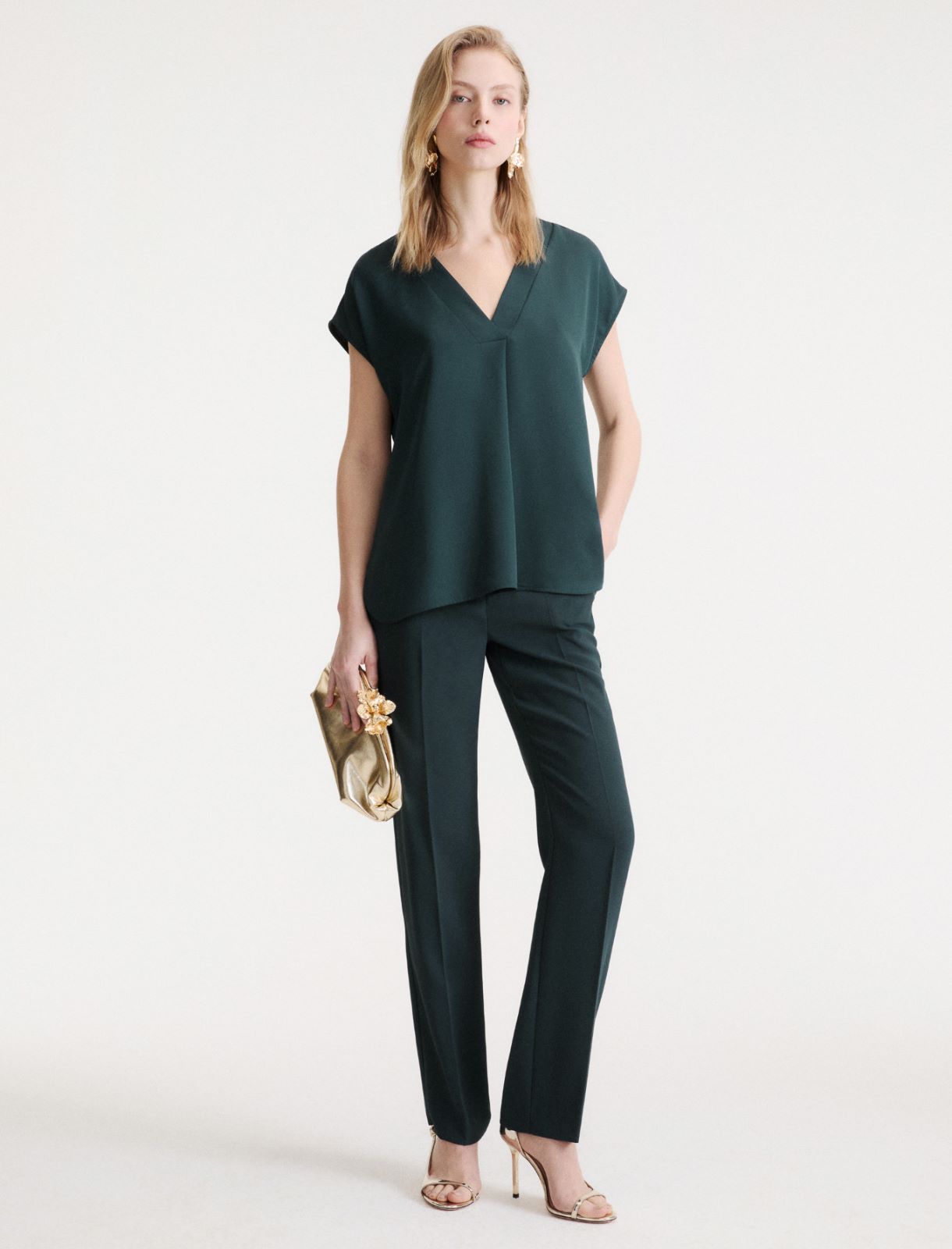 Blusa in satin light - BLU PAVONE - Marella - 2