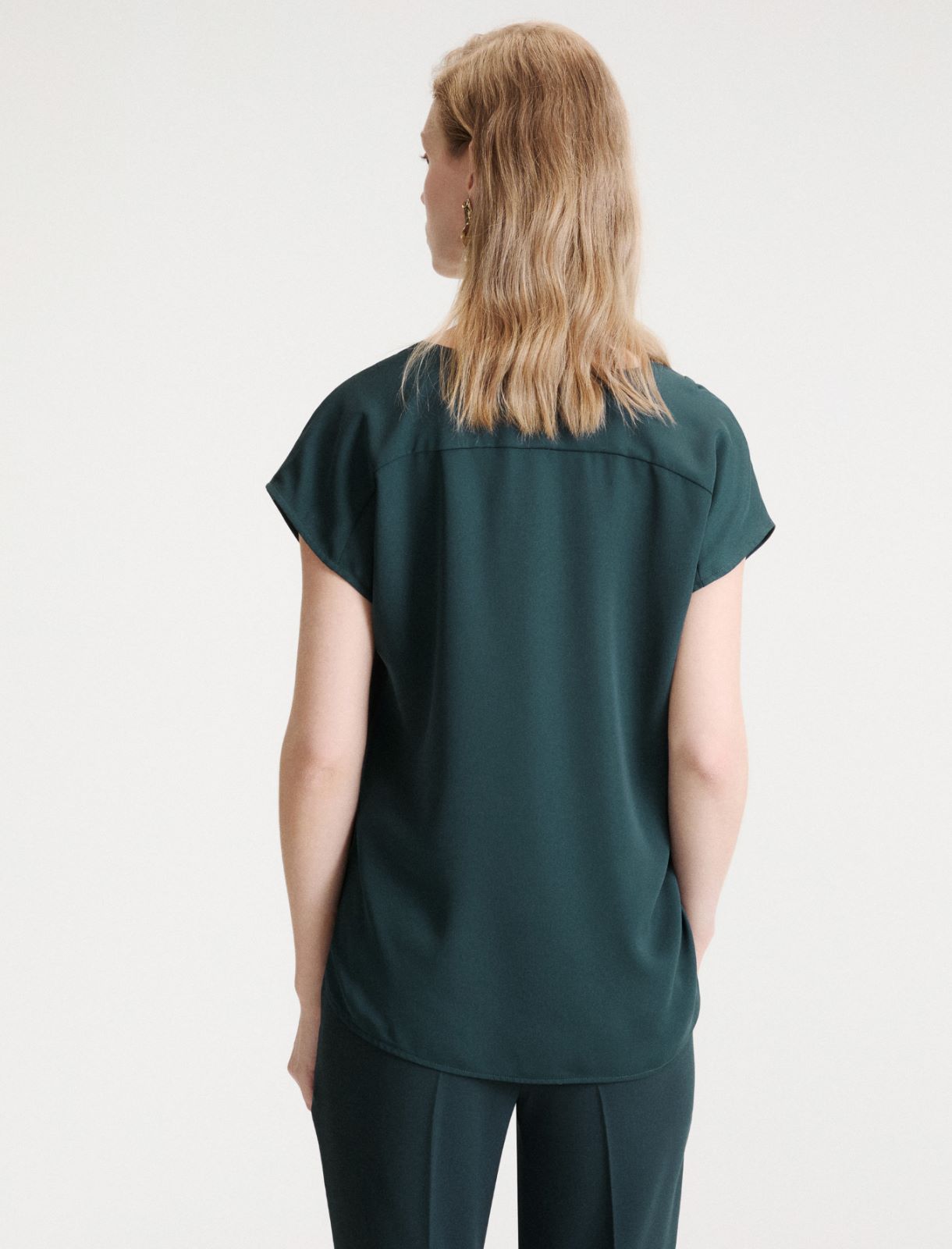 Blusa in satin light - BLU PAVONE - Marella - 3