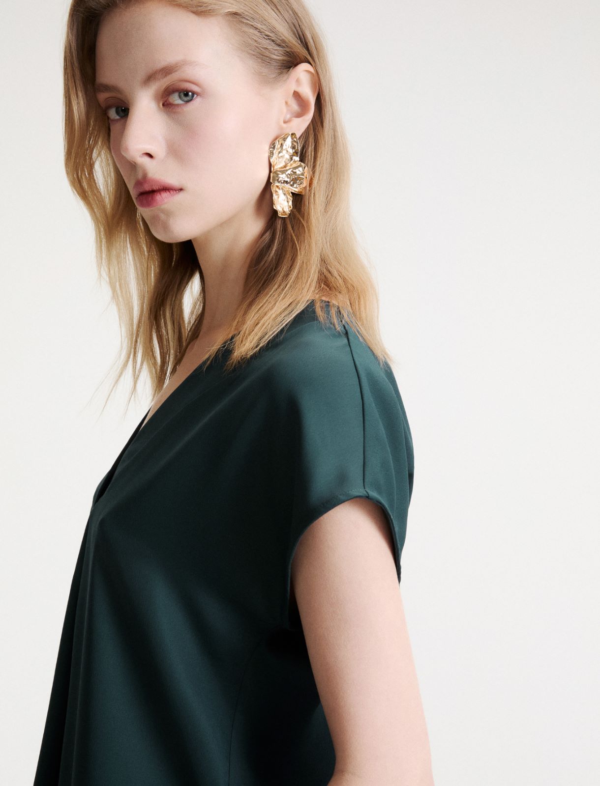 Blusa in satin light - BLU PAVONE - Marella - 5
