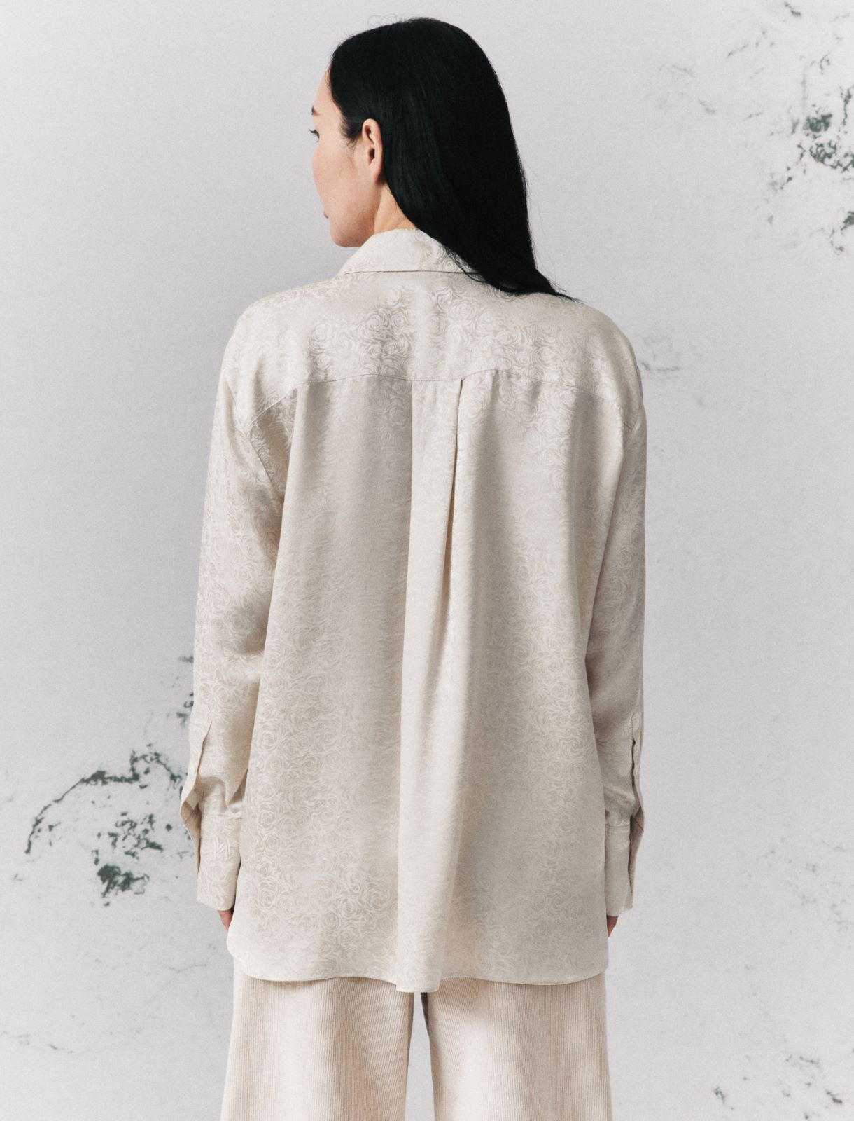 Pure silk jacquard polo shirt - TURTLEDOVE - Marella - 3