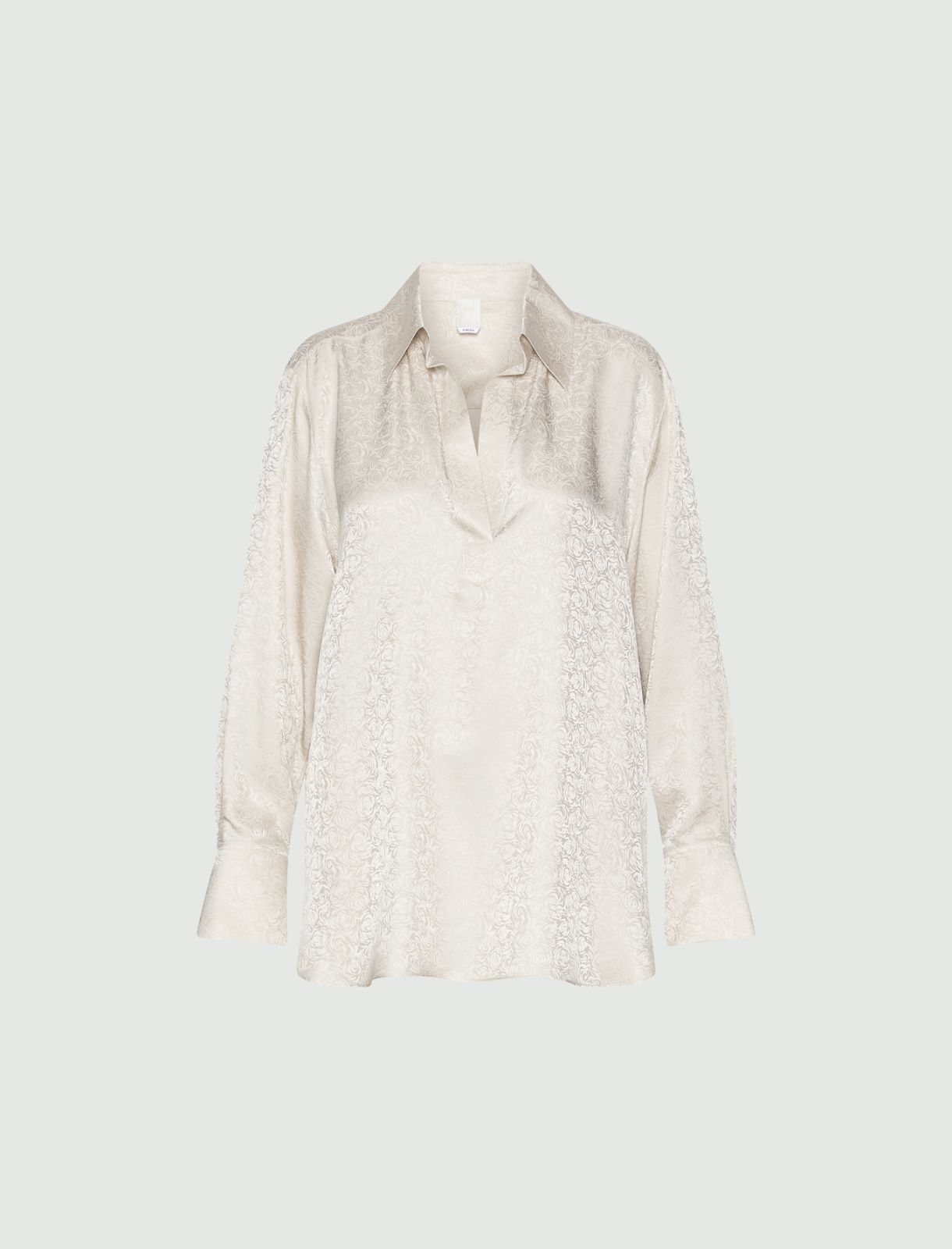 Pure silk jacquard polo shirt - TURTLEDOVE - Marella