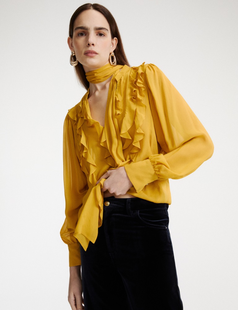 Camicia in georgette con rouche - Marella
