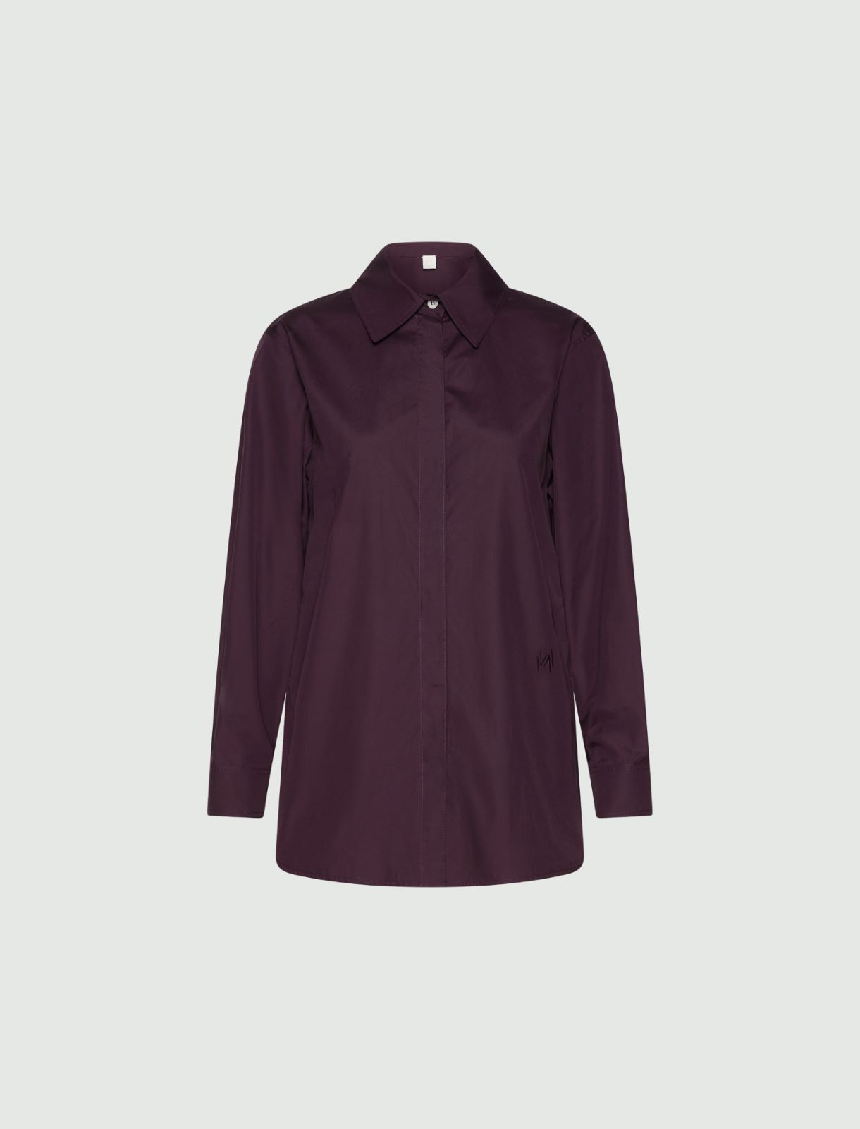 Pure cotton poplin shirt - BLACKBERRY - Marella
