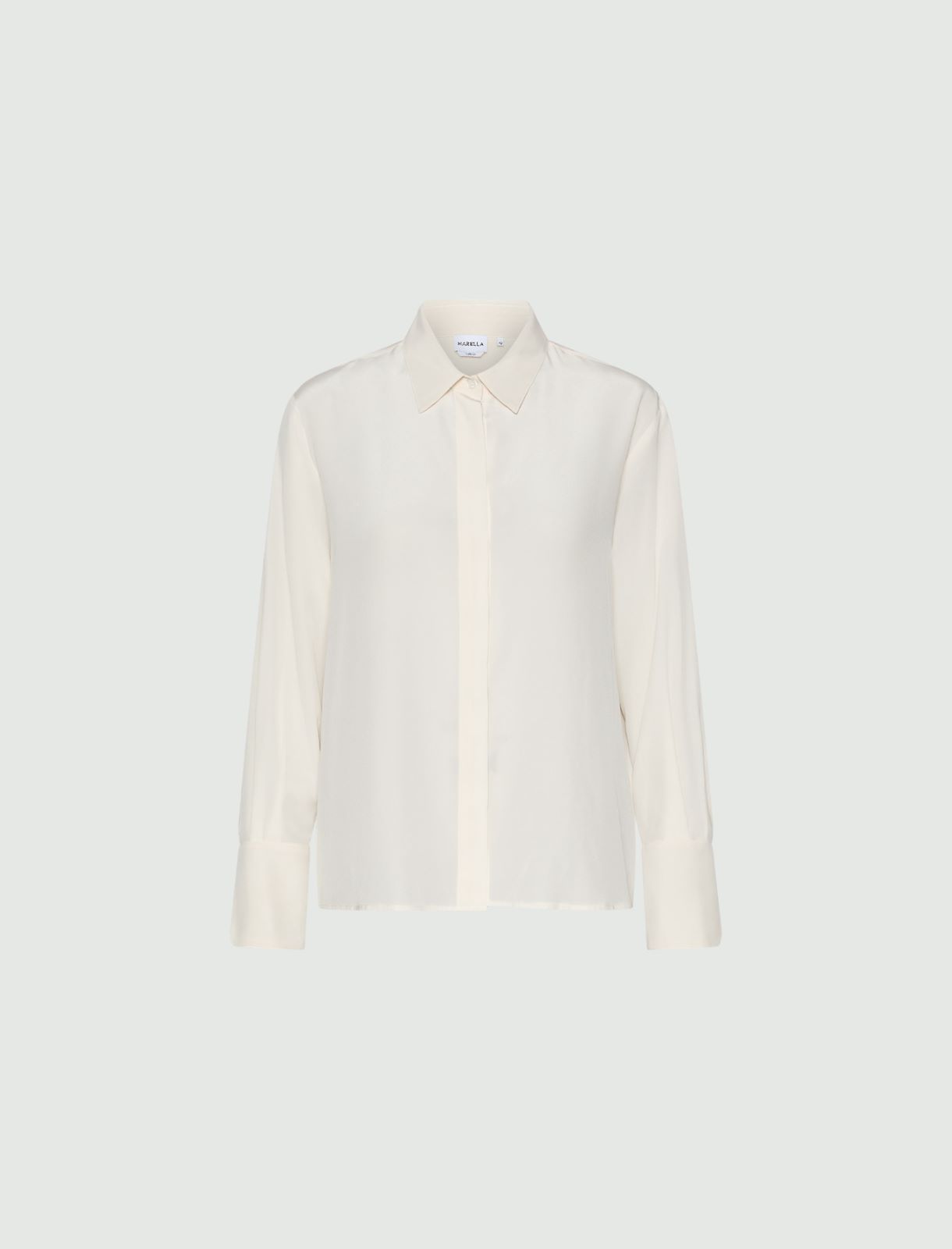 Washed silk shirt - WOOL WHITE - Marella