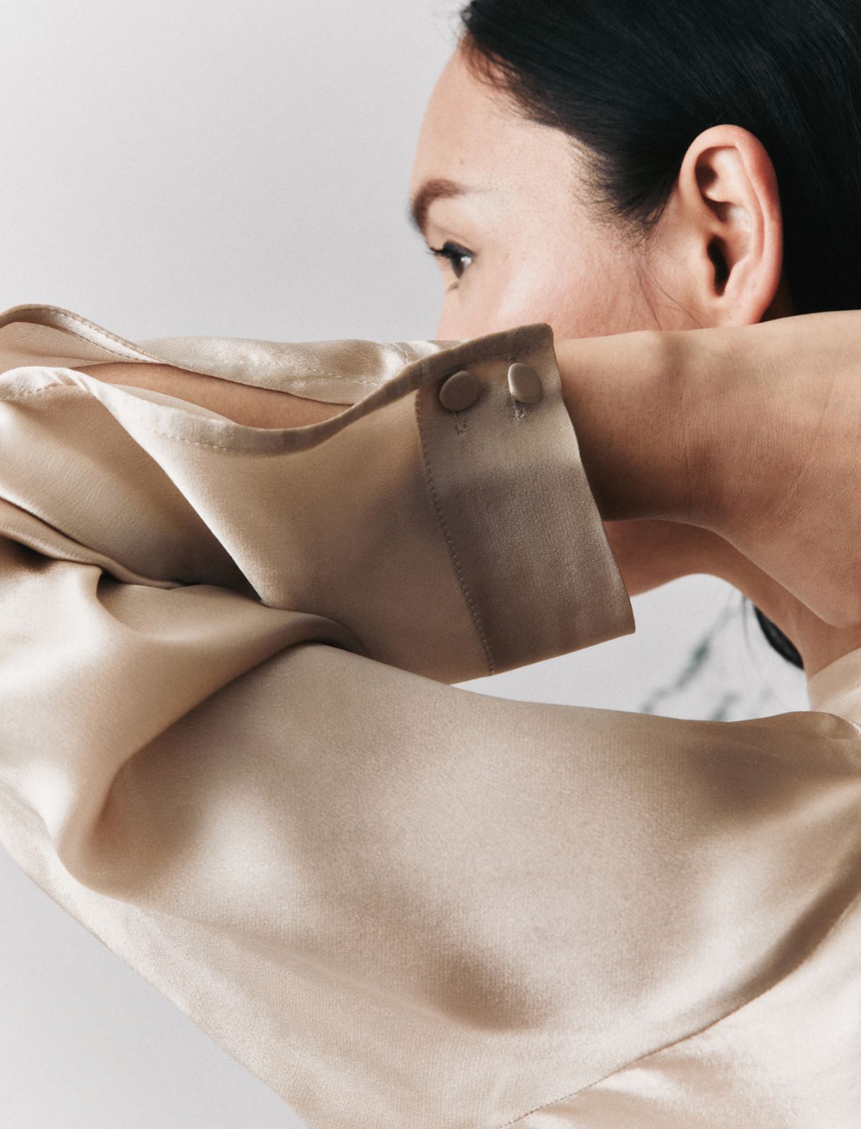Silk-blend satin blouse - TURTLEDOVE - Marella - 5