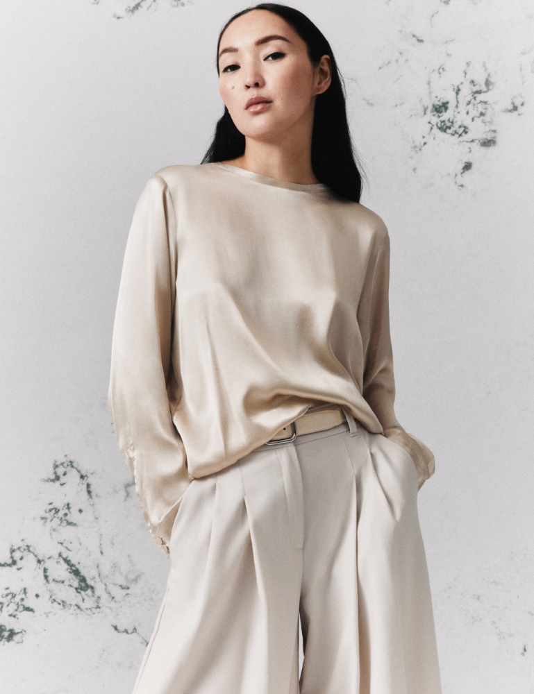 Silk-blend satin blouse - Marella