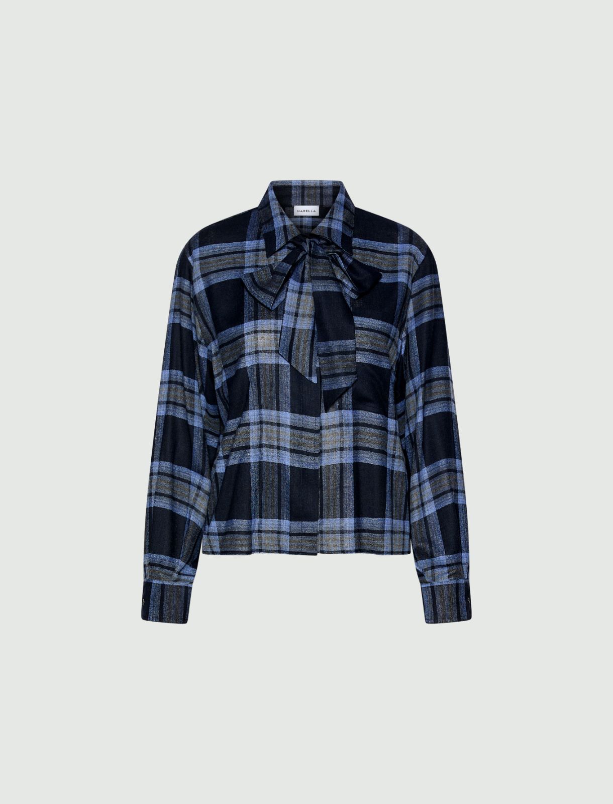 Wool-and-viscose shirt - NAVY - Marella