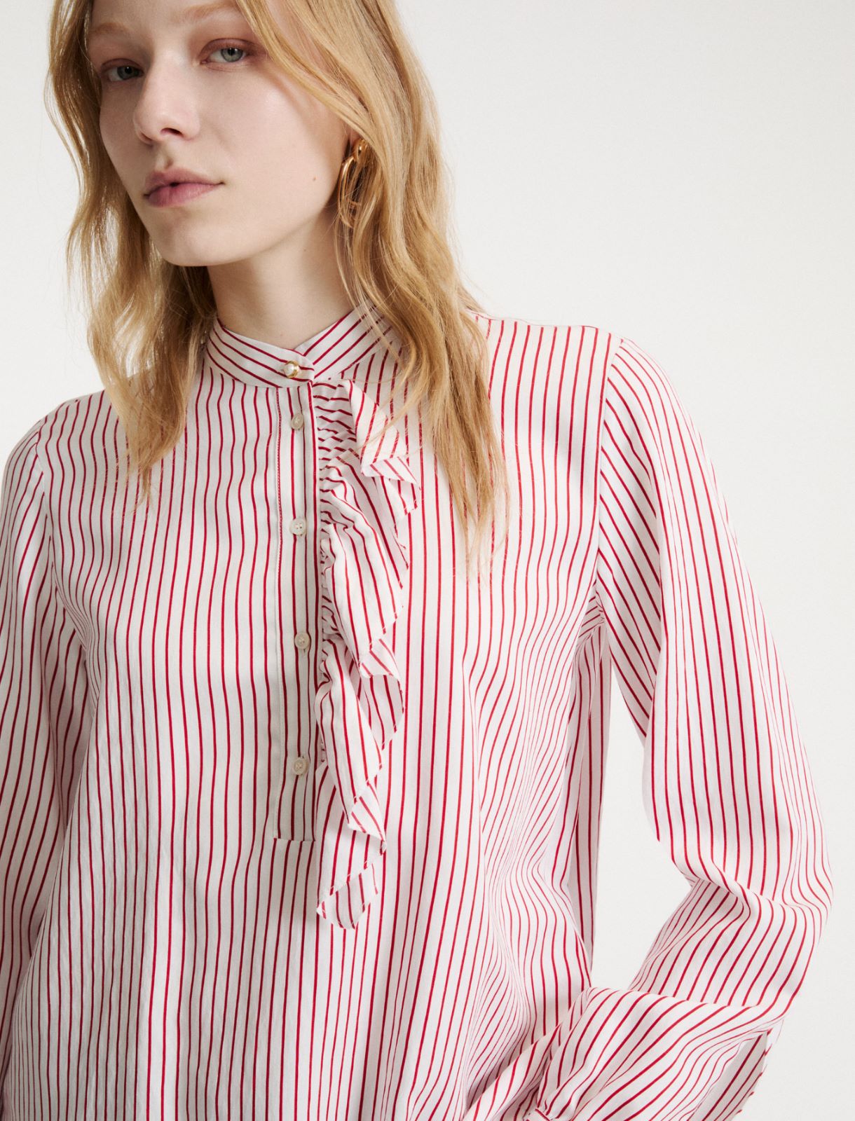 Twill blouse - RED - Marella - 5
