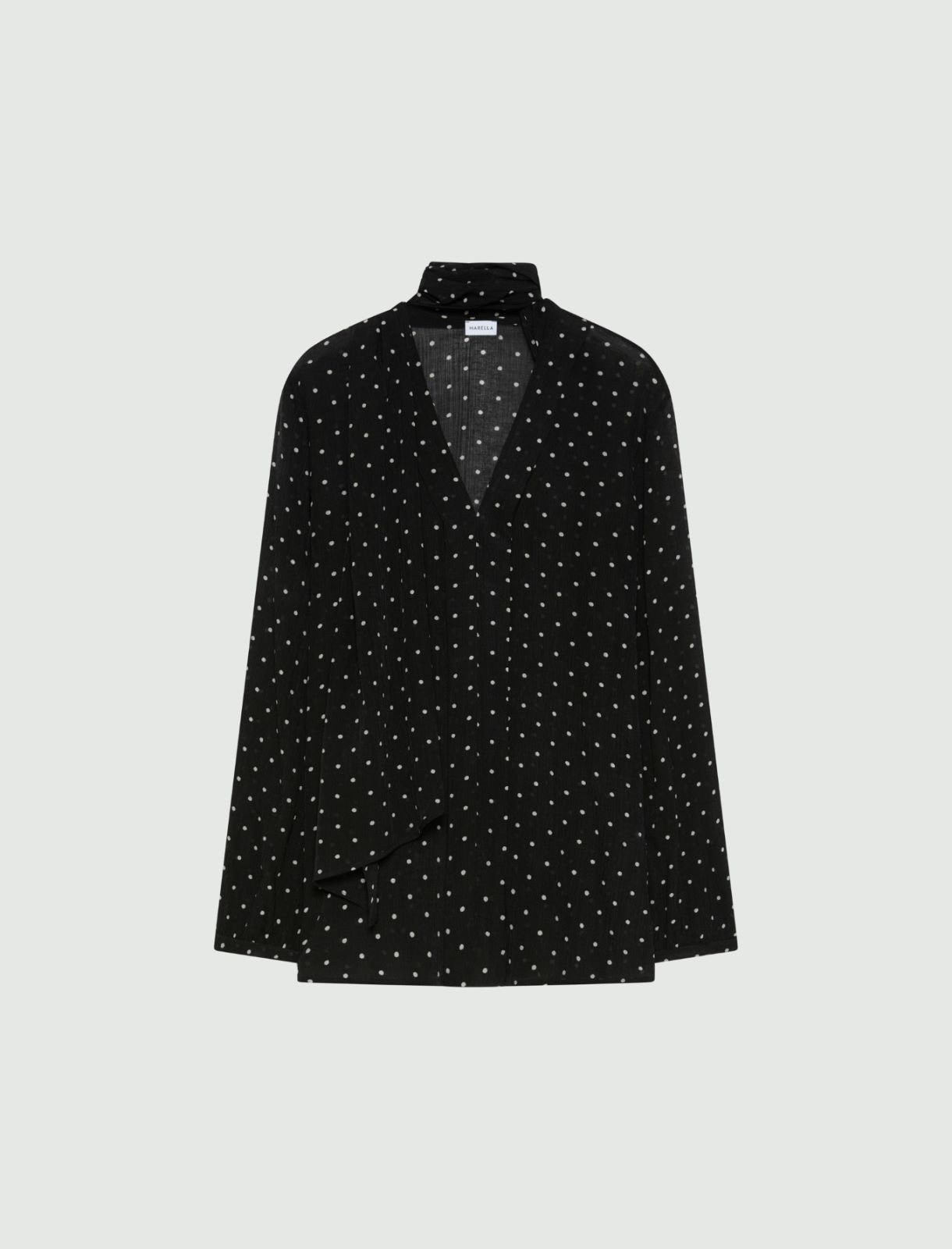 Blusa in creponne stampato - NERO - Marella