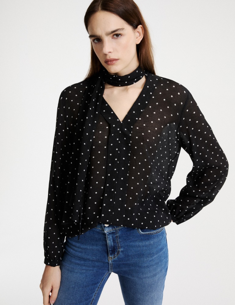 Blusa in creponne stampato - Marella