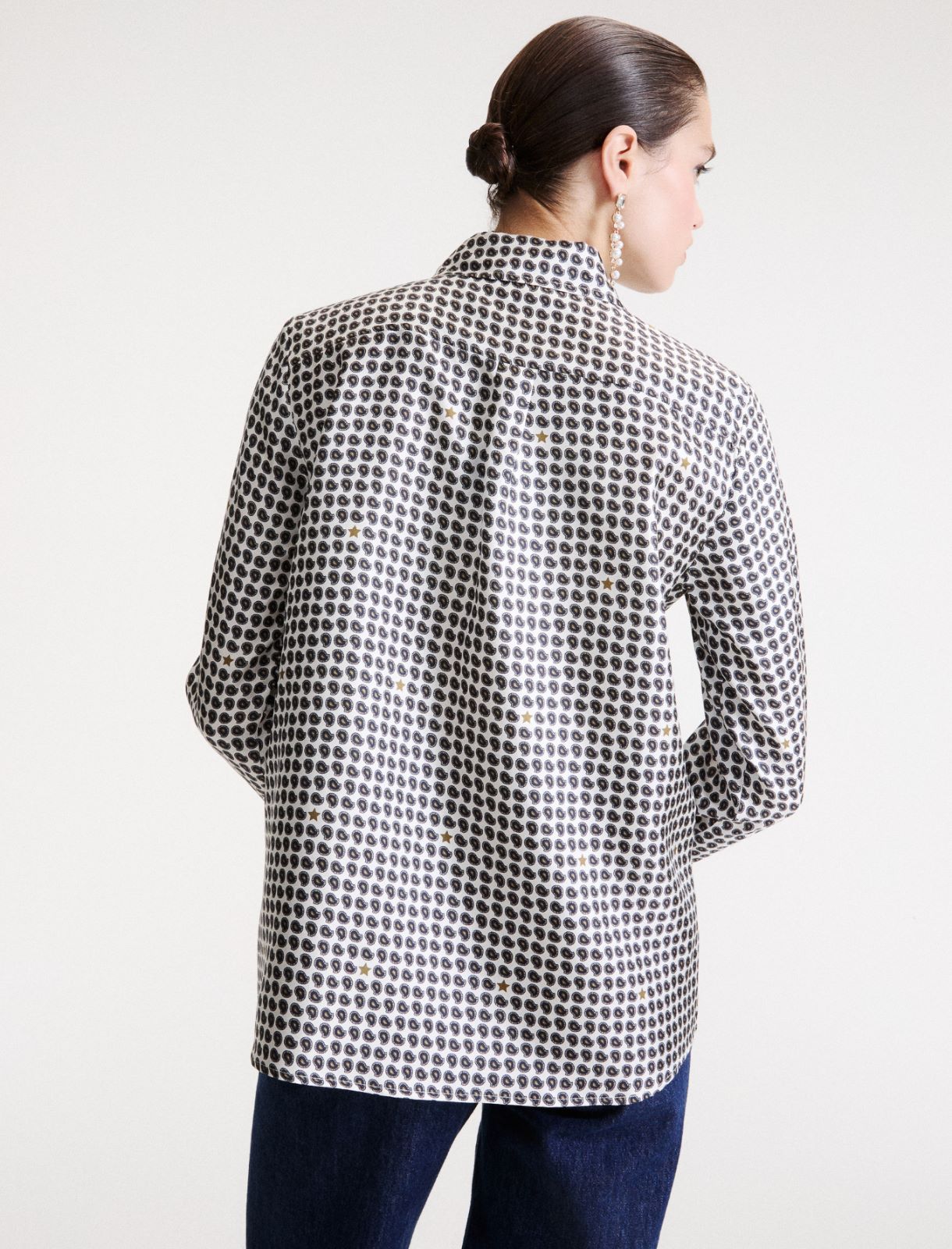 Printed silk shirt - WOOL WHITE - Marella - 3