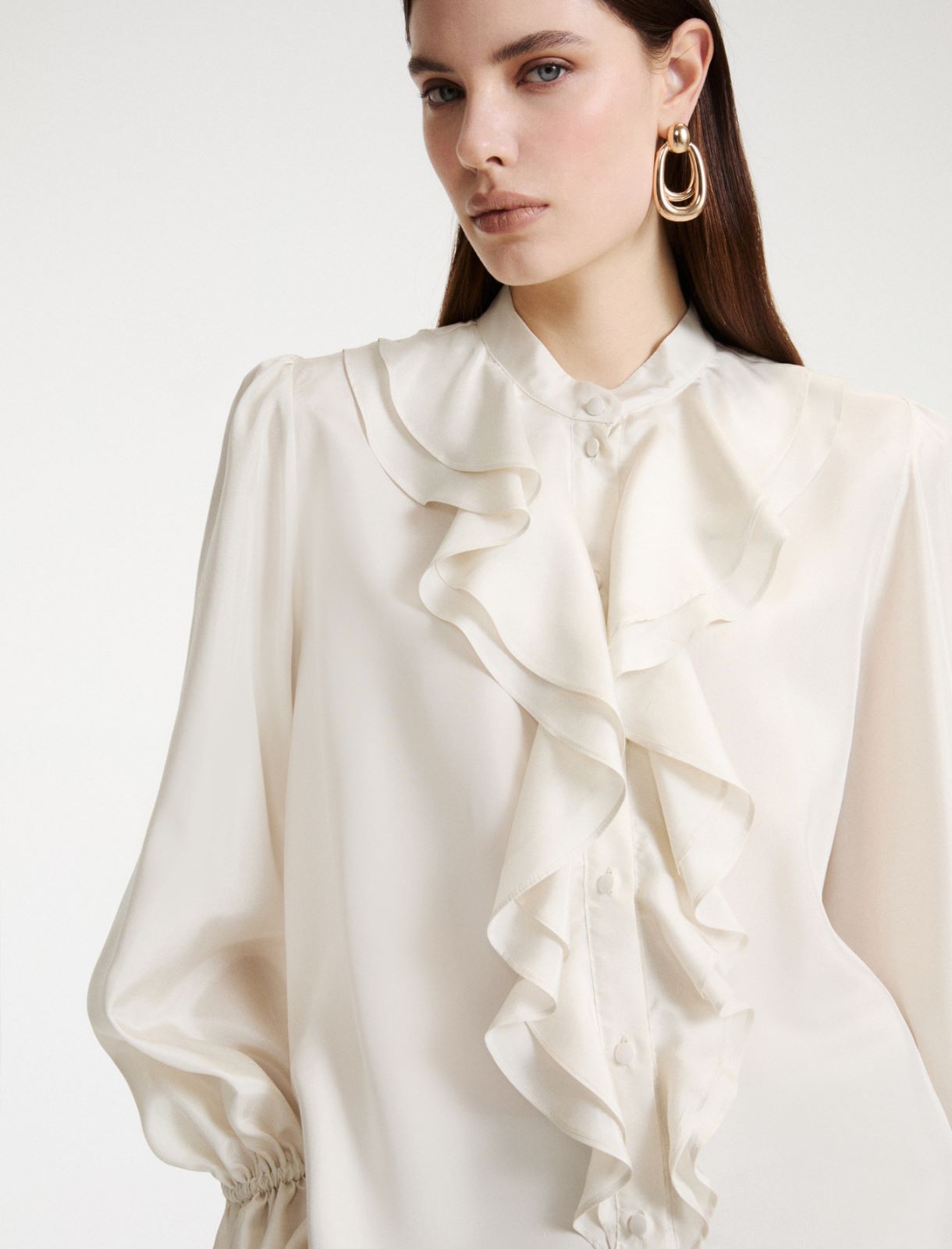 Habutai silk shirt - WHITE - Marella - 5