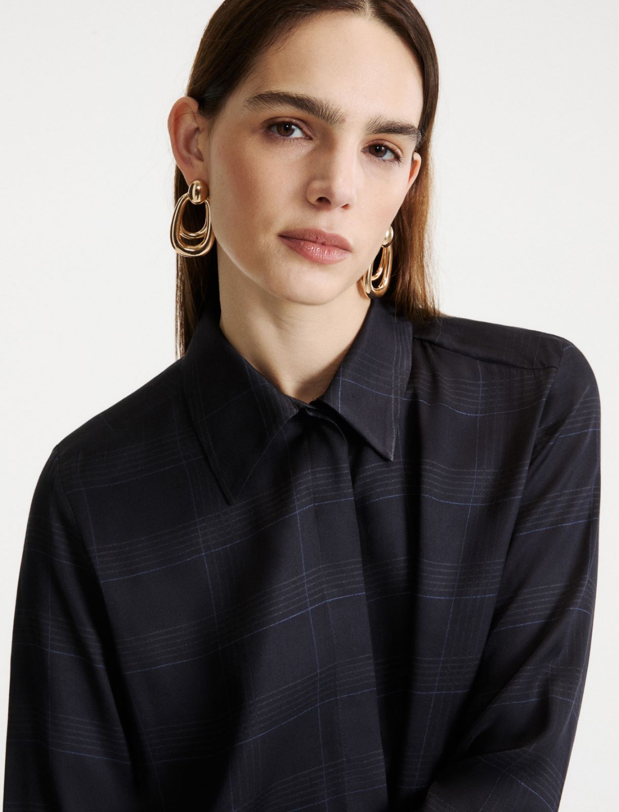 Printed twill shirt - NAVY - Marella - 5
