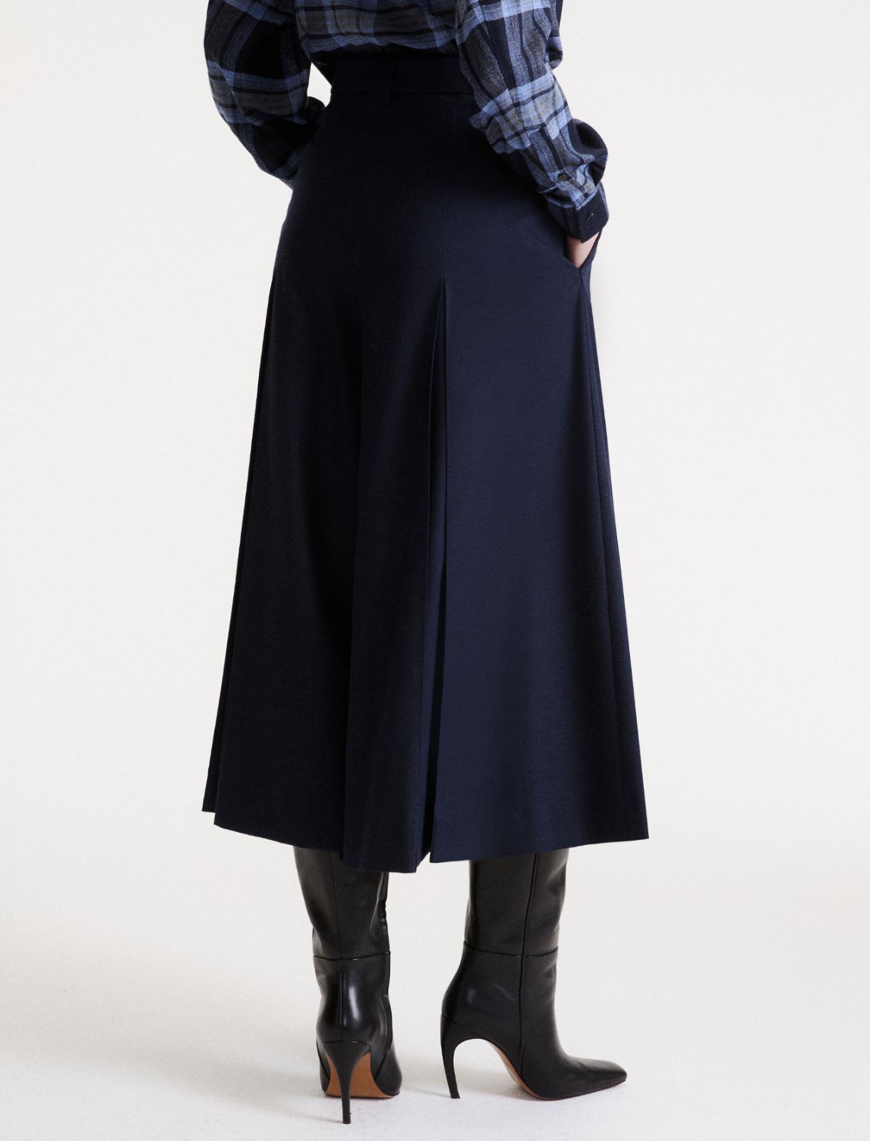 Pleated culottes - NAVY - Marella - 3