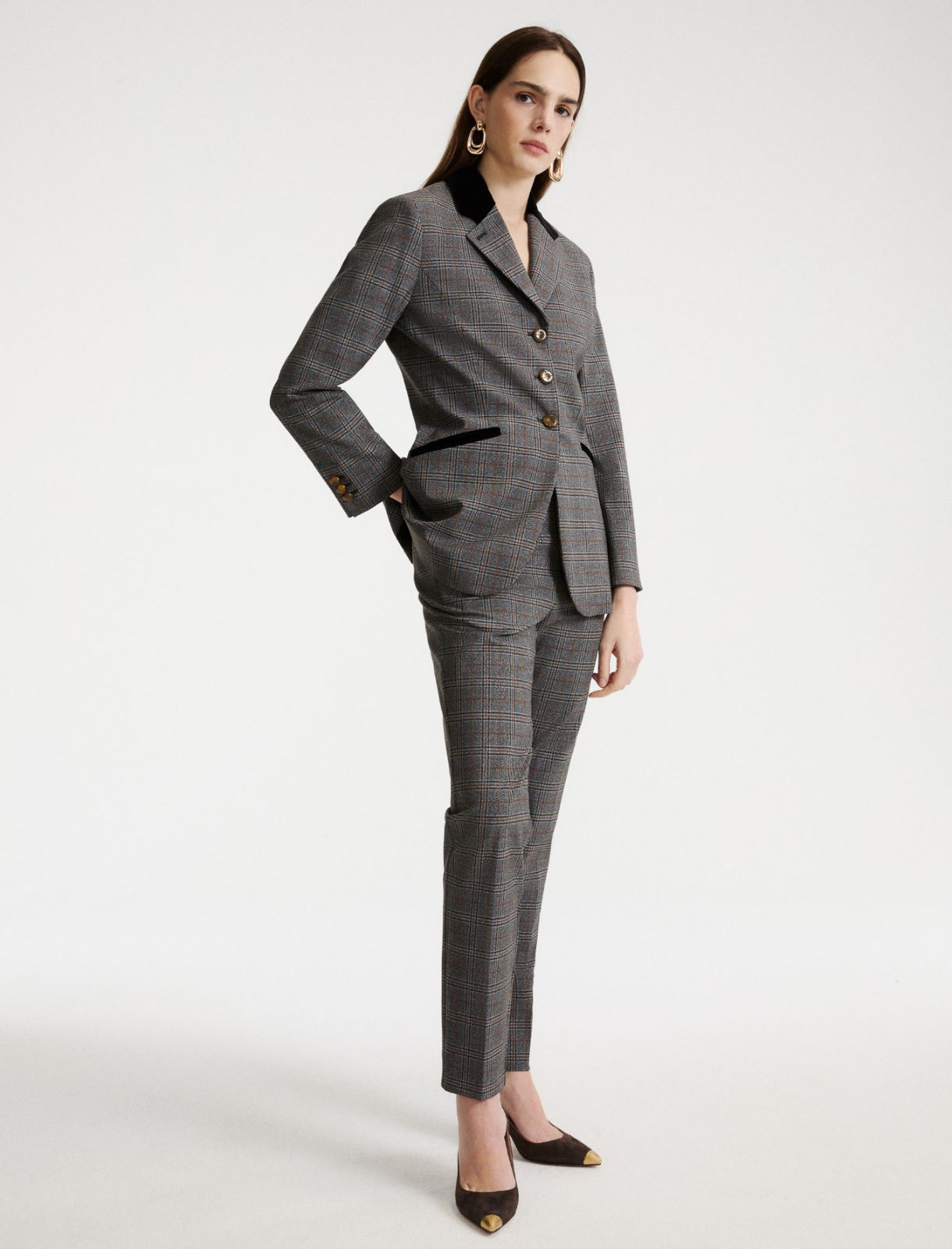 Schmale Stretch-Hose - GRAU - Marella - 4