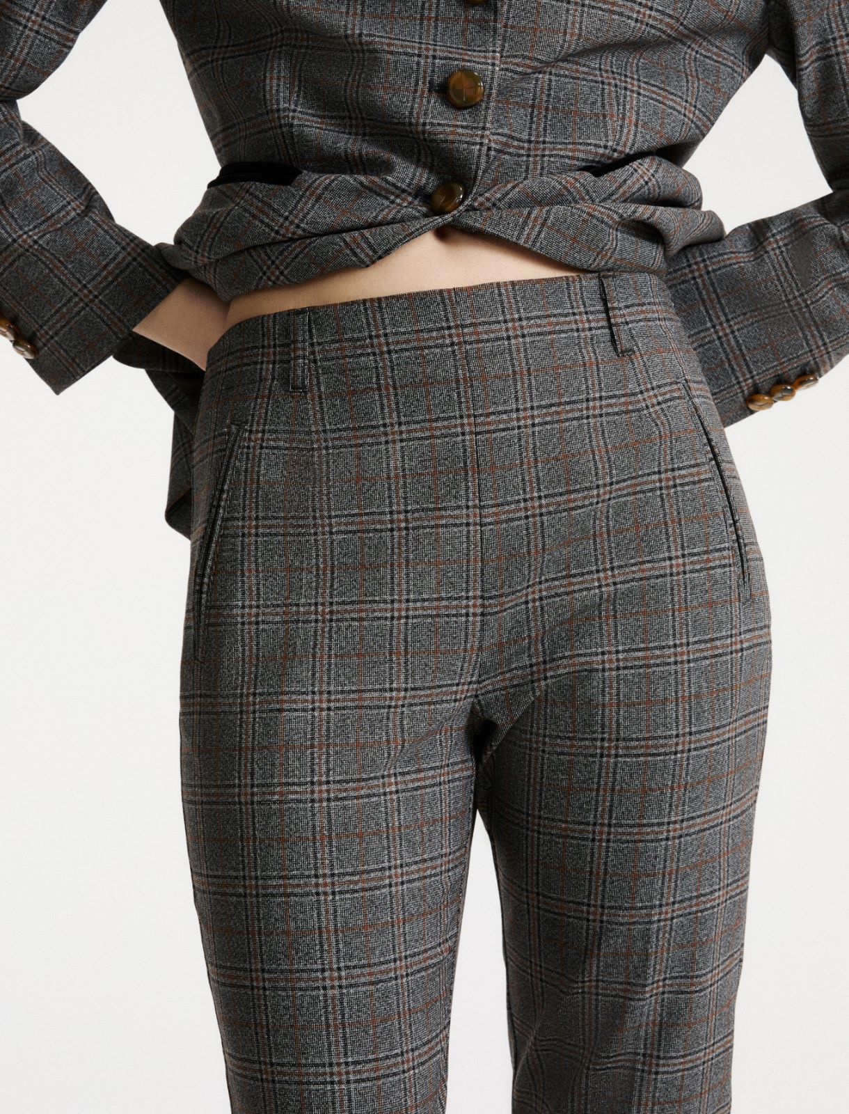 Schmale Stretch-Hose - GRAU - Marella - 5