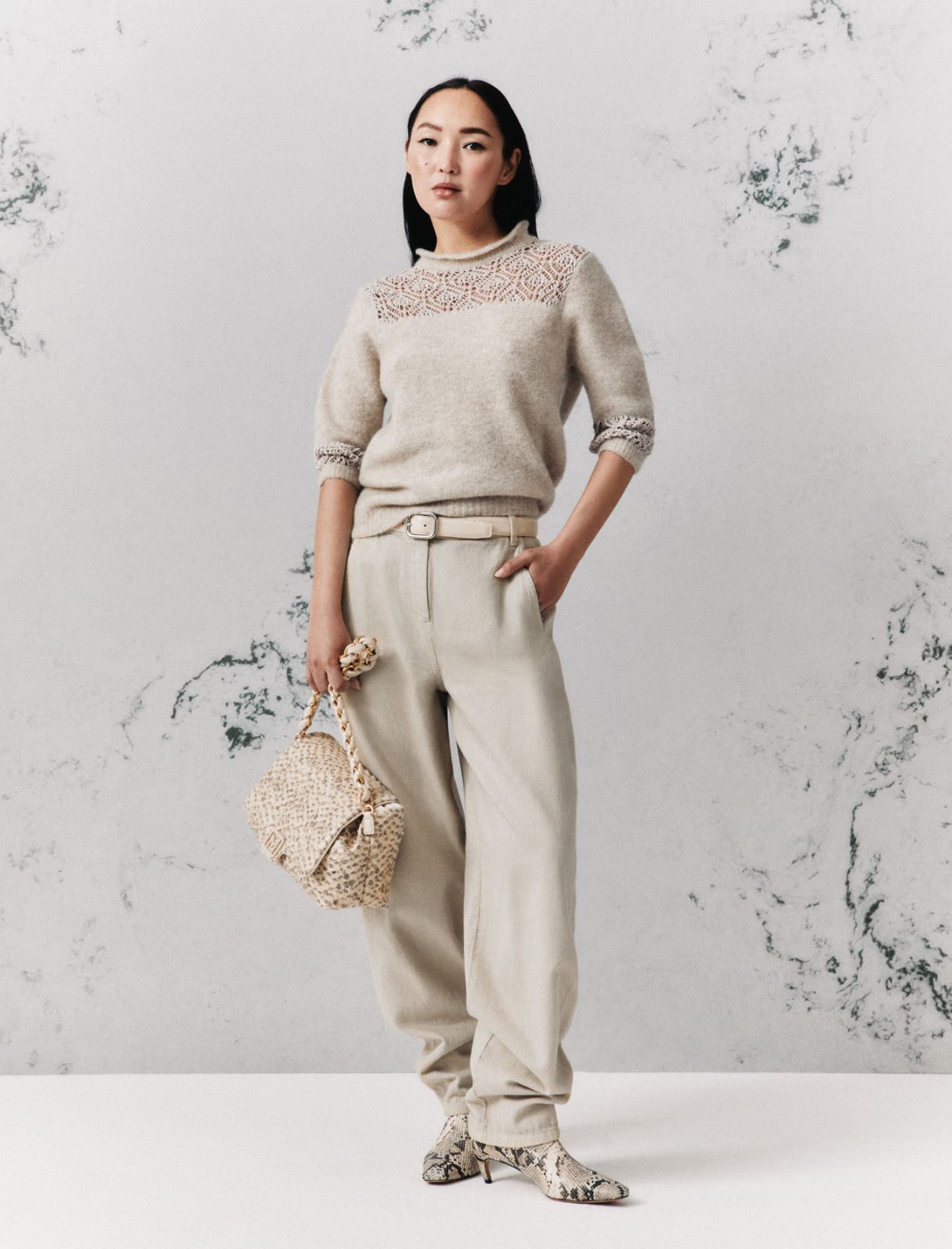 Cotton barrel-leg trousers - TURTLEDOVE - Marella - 2