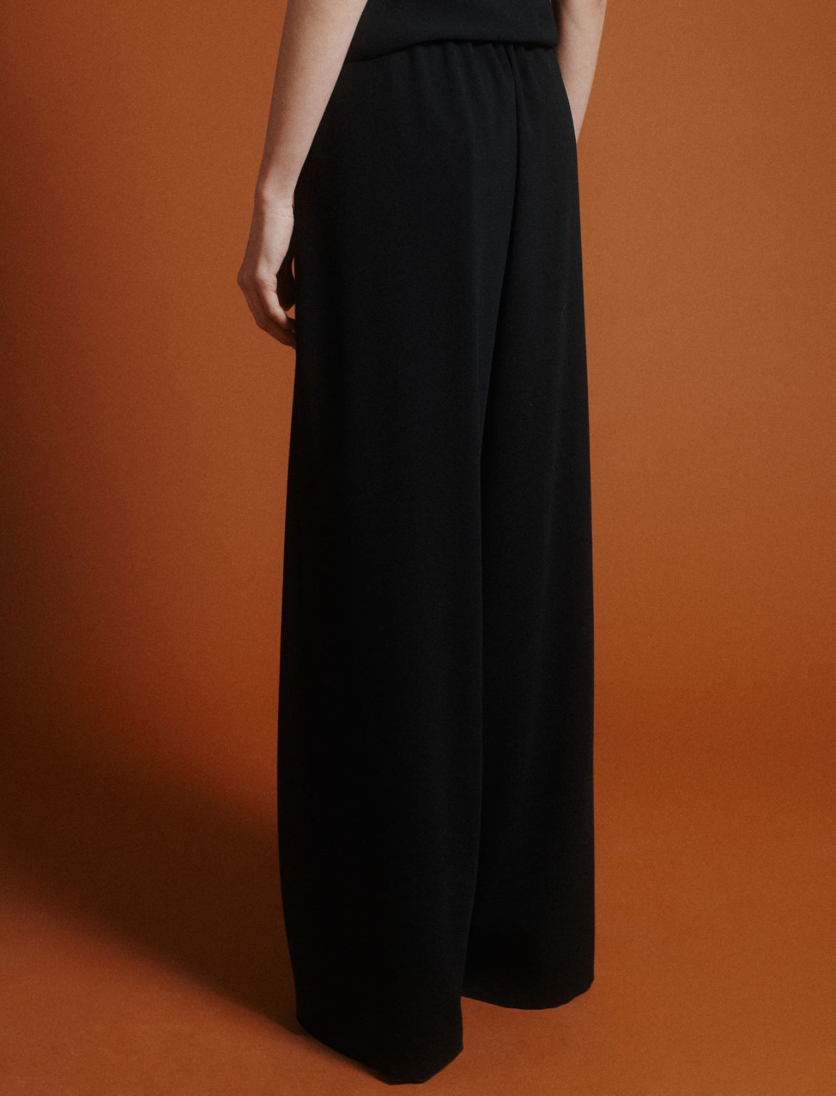 Pantalón de satén envers - NEGRO - Marella - 3