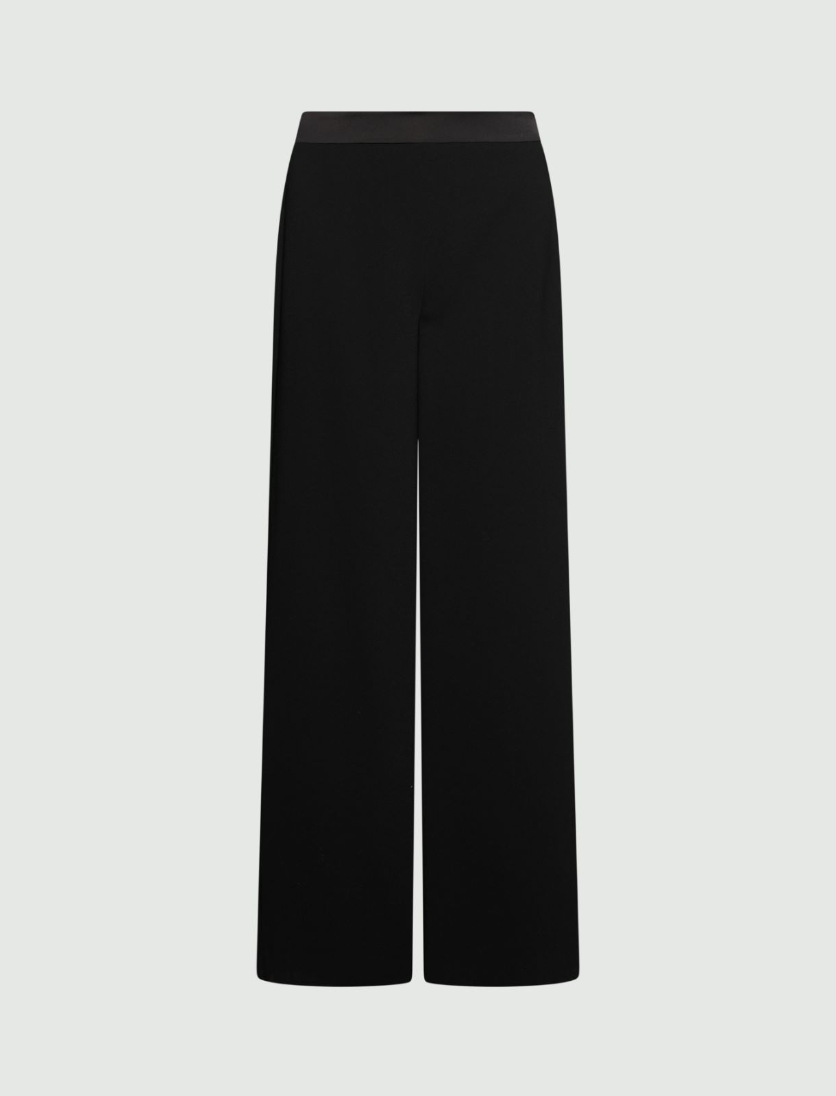 Pantalón de satén envers - NEGRO - Marella