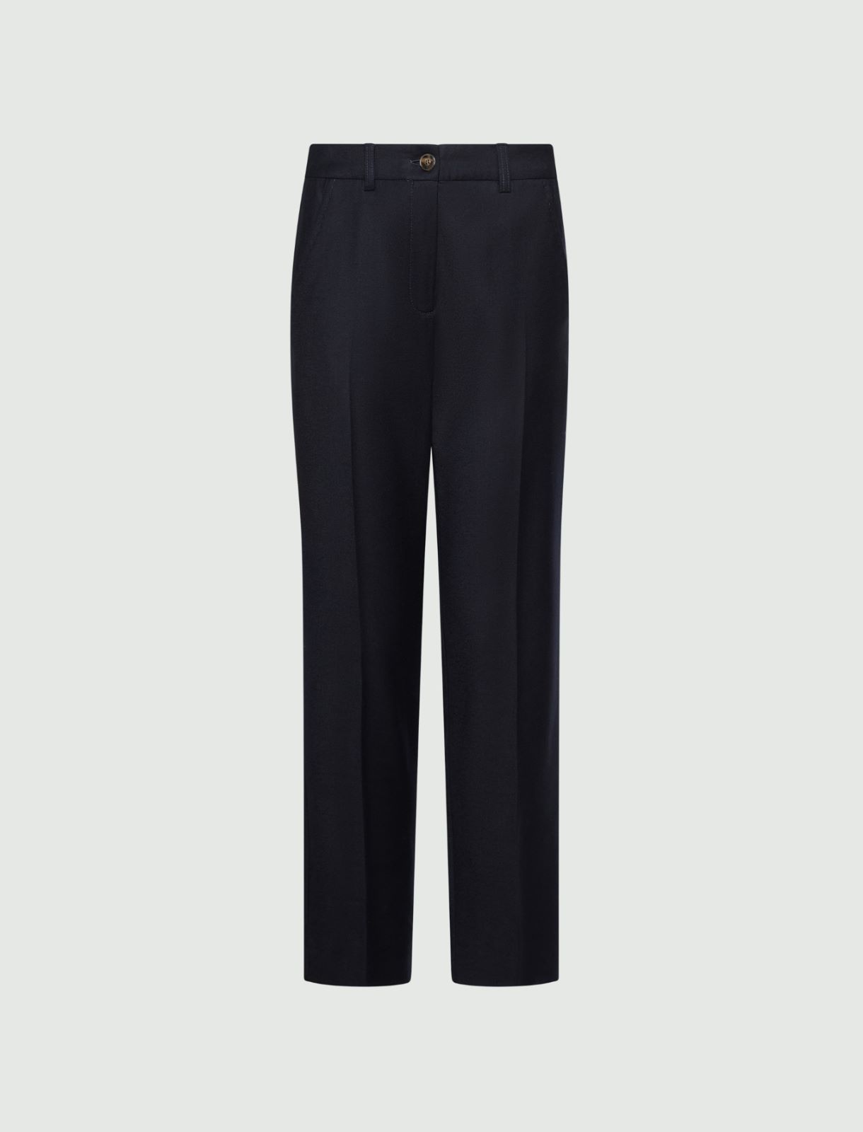 Pantalone slim in flanella di lana - BLU - Marella