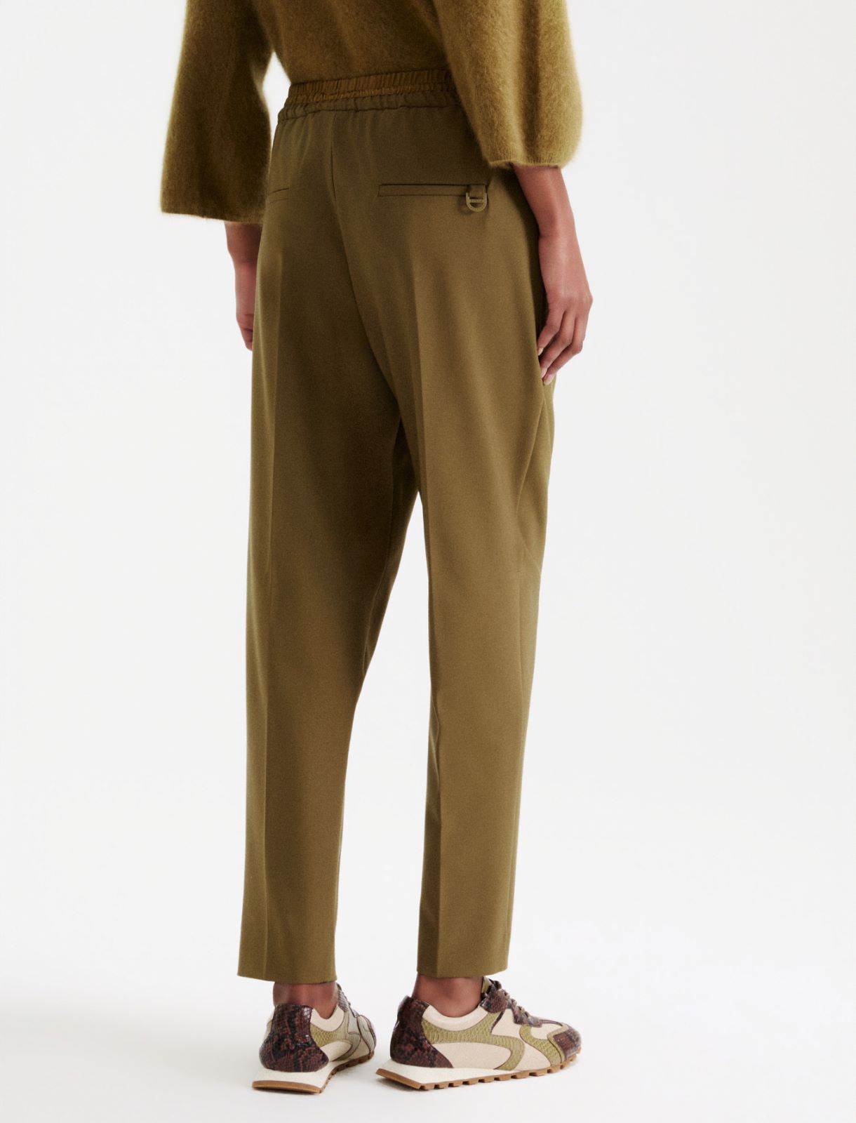Stretch-Jogger aus Viskosemischung - OELGRUEN - Marella - 3
