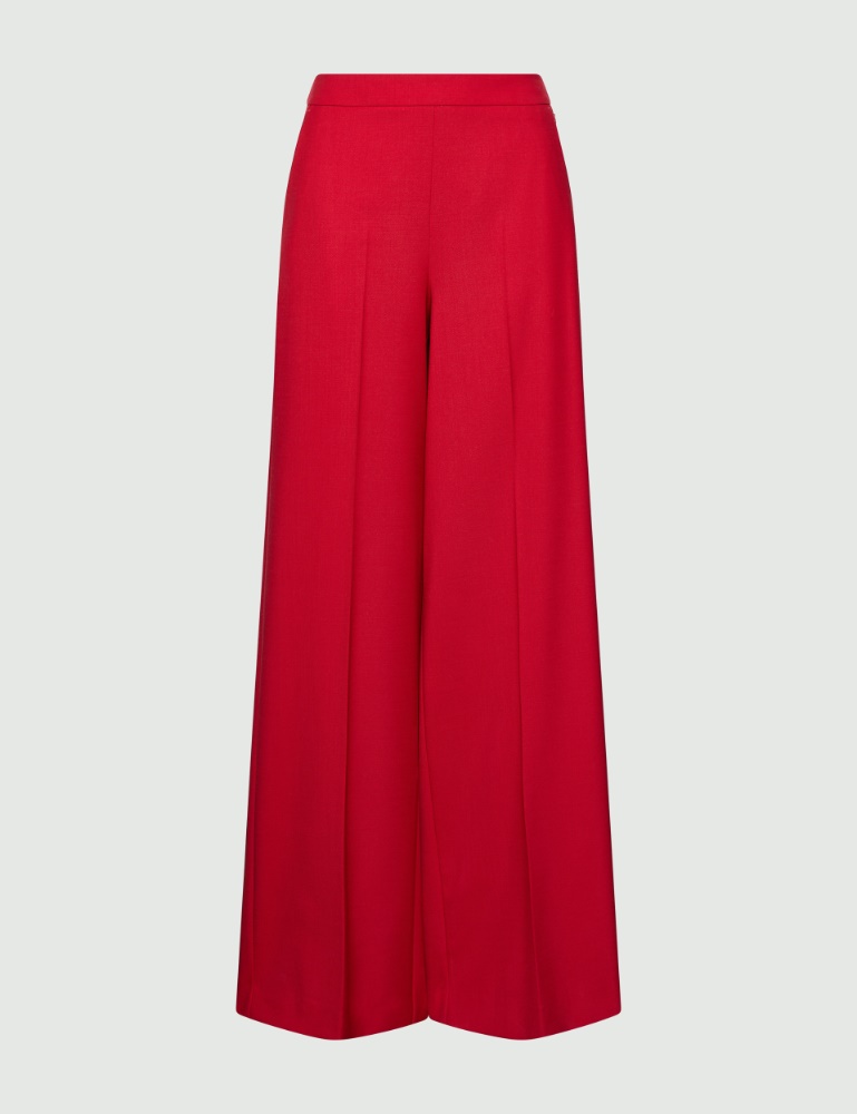 Pantalon wide leg en sergé de mélange de laine - Marella