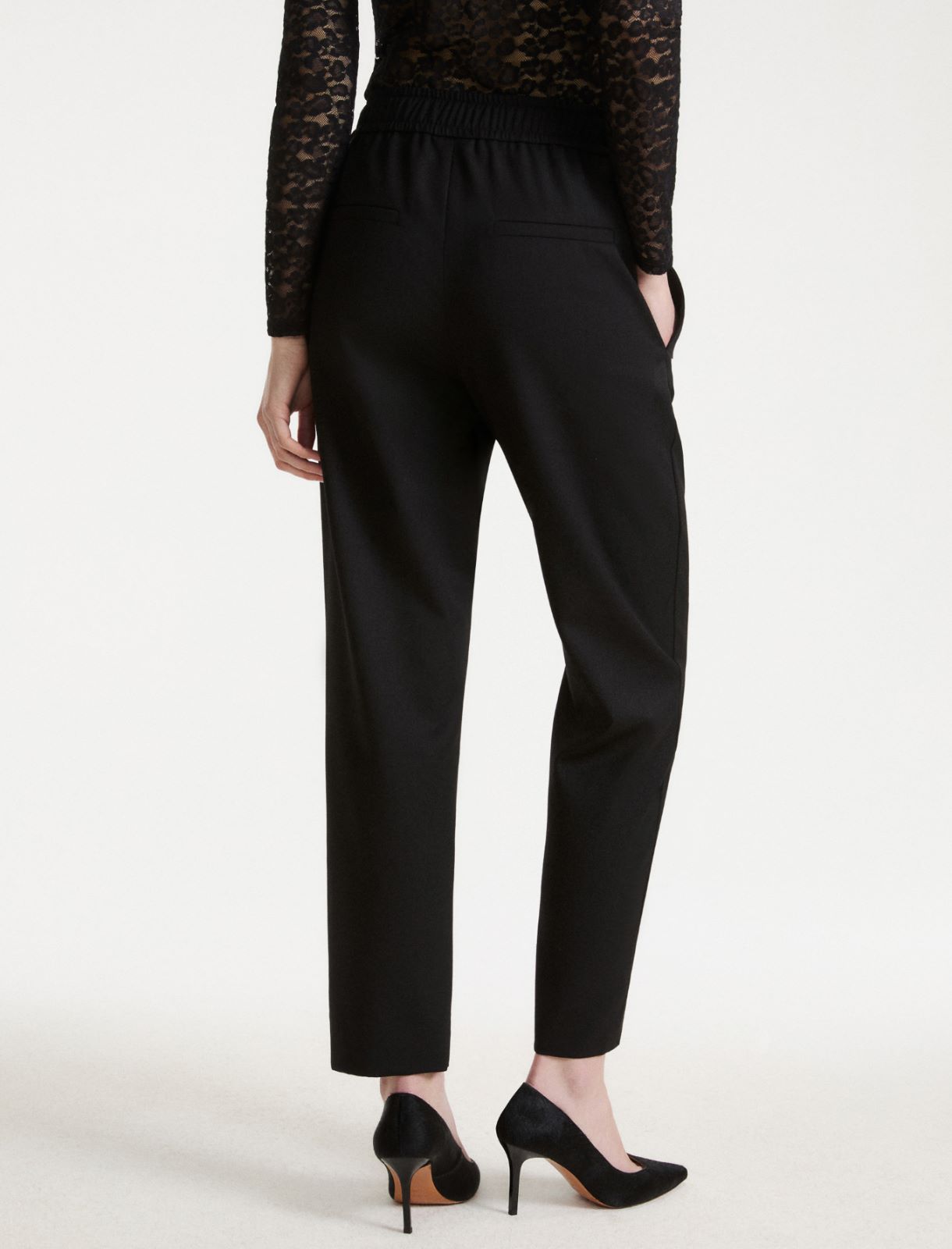 Pantalone con coulisse - NERO - Marella - 3
