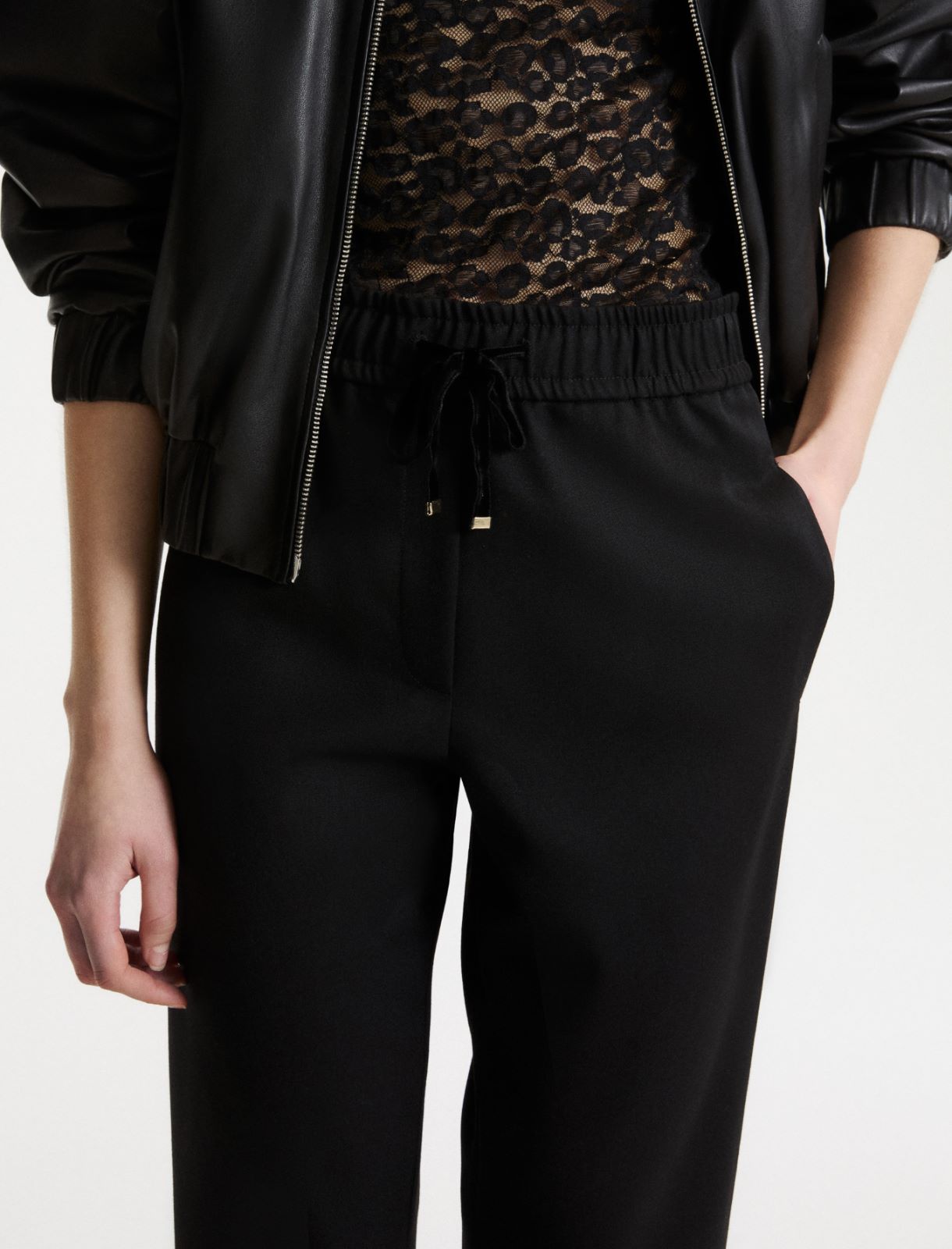 Pantalone con coulisse - NERO - Marella - 5